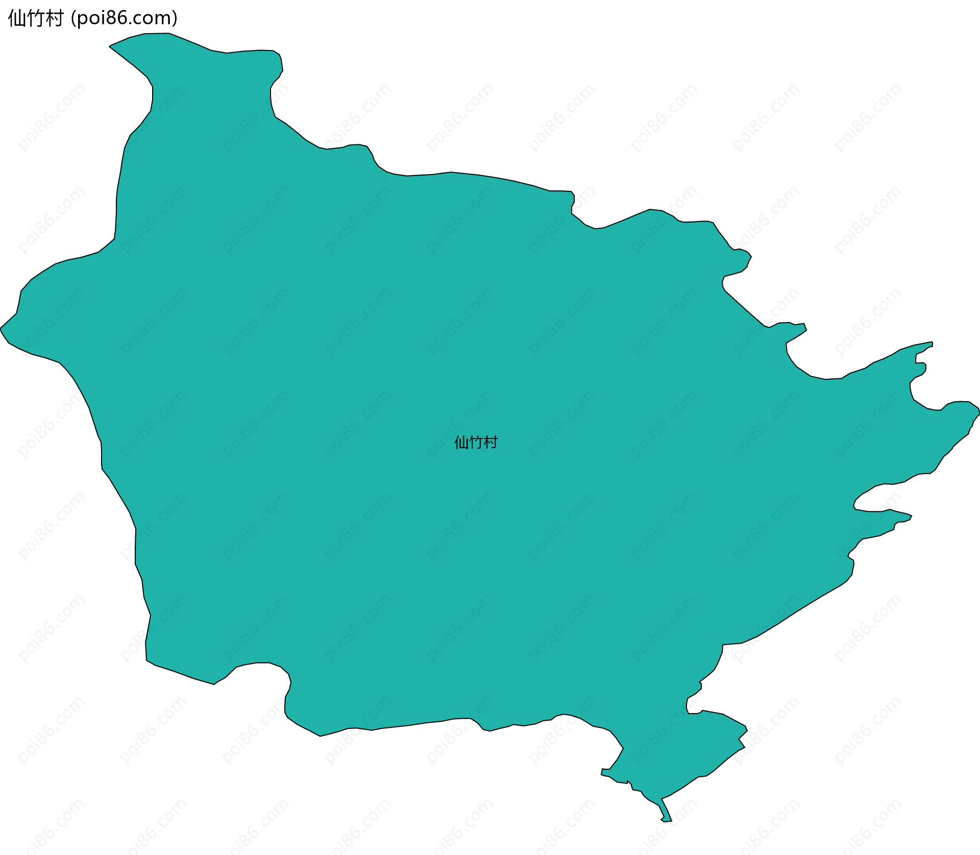 仙竹村边界地图