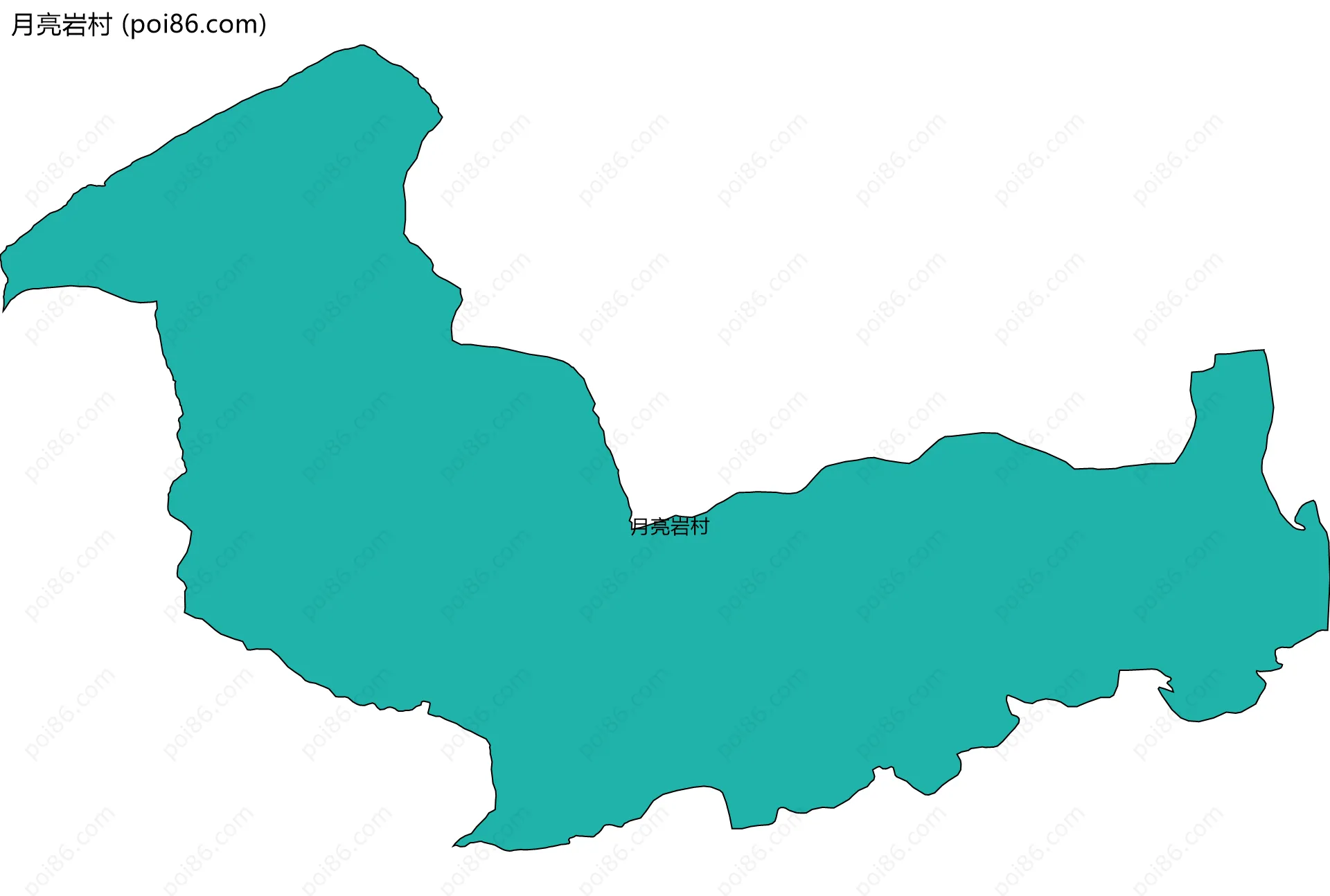 月亮岩村边界地图