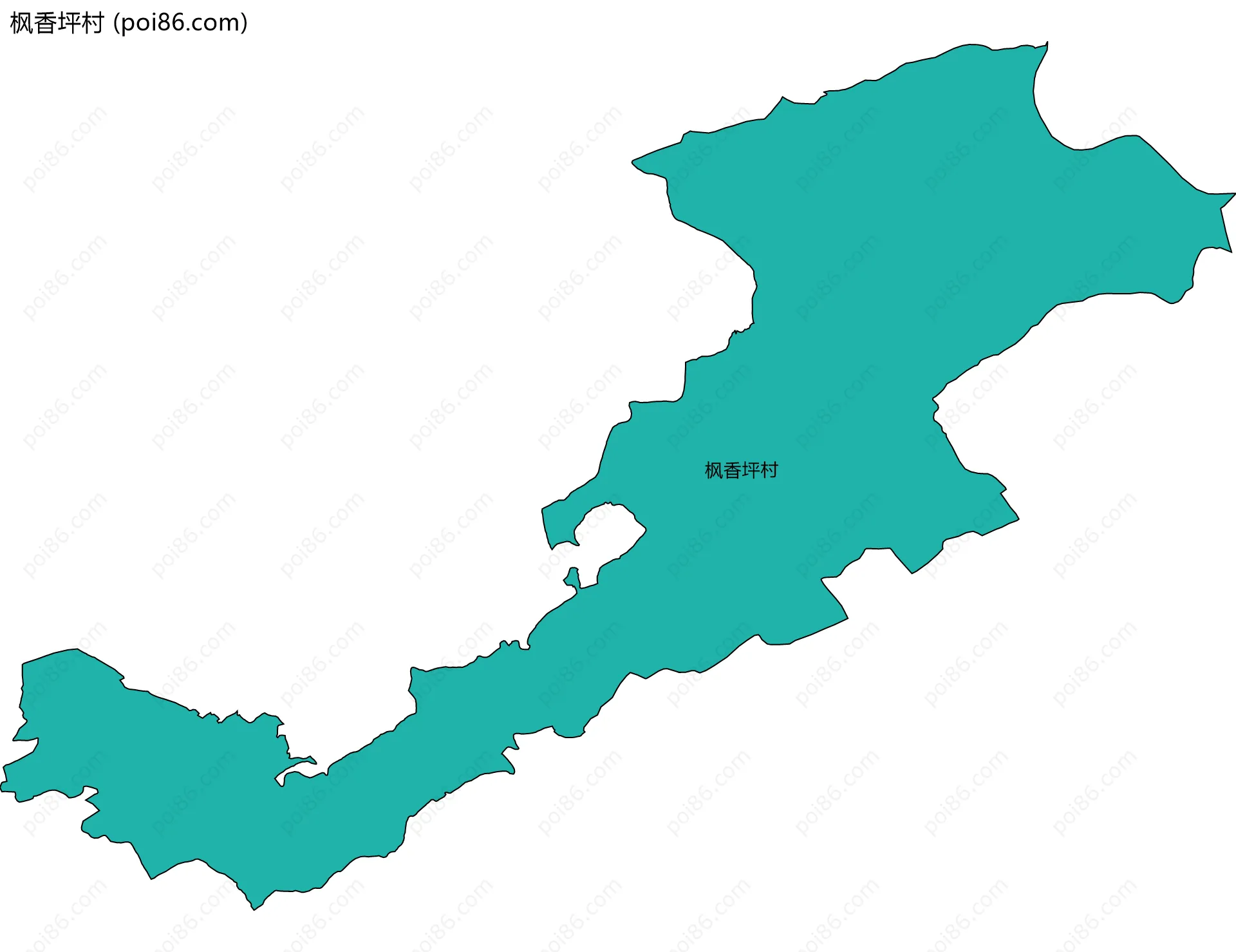 枫香坪村边界地图