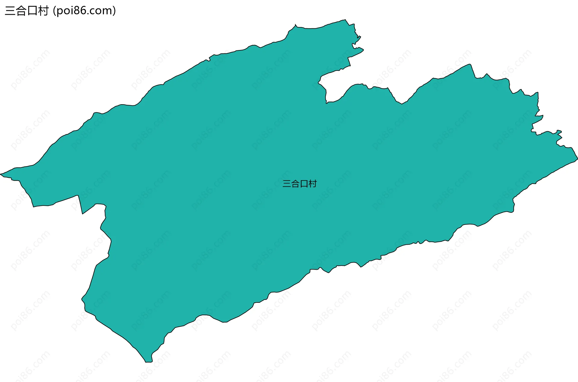三合口村边界地图