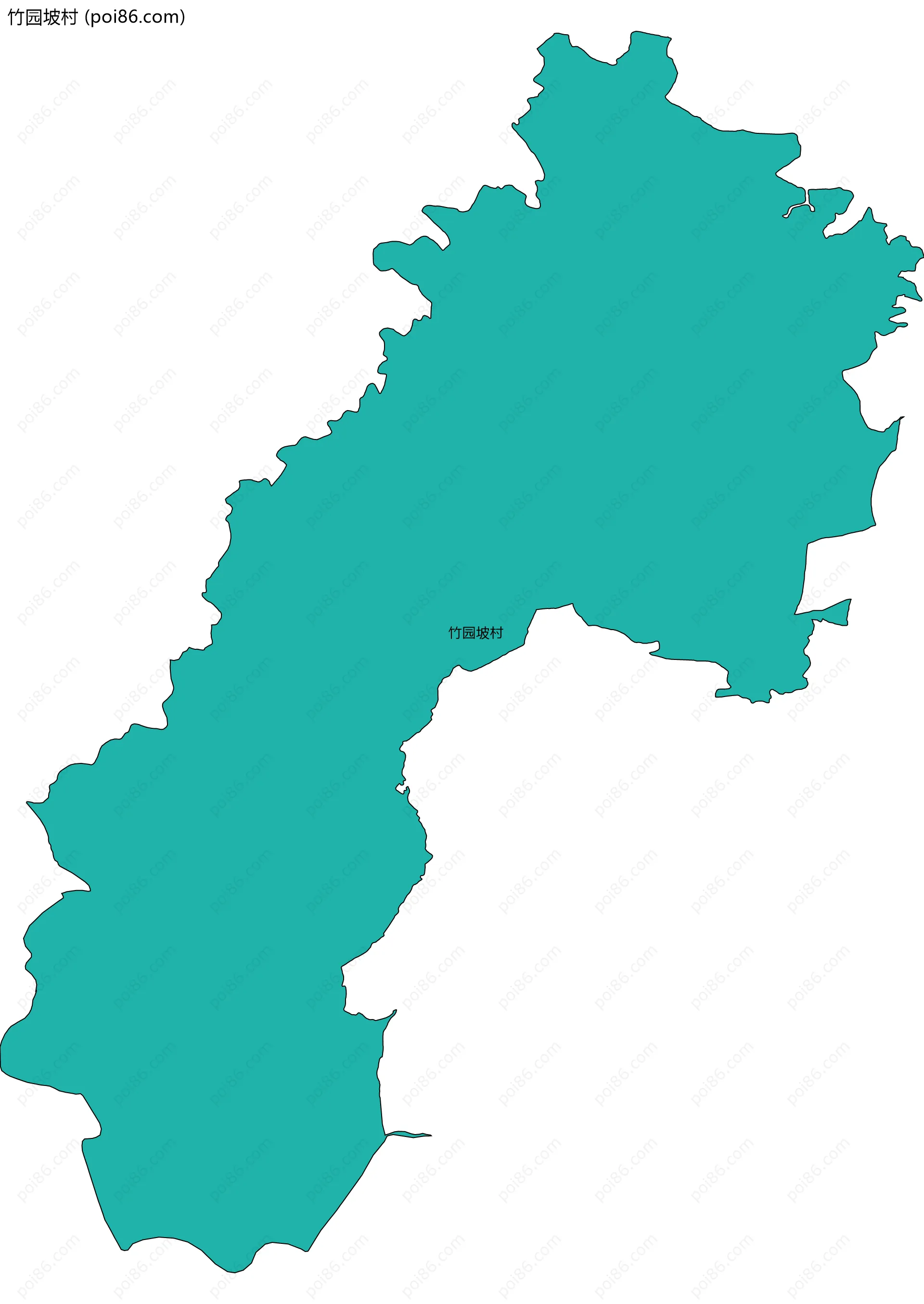 竹园坡村边界地图