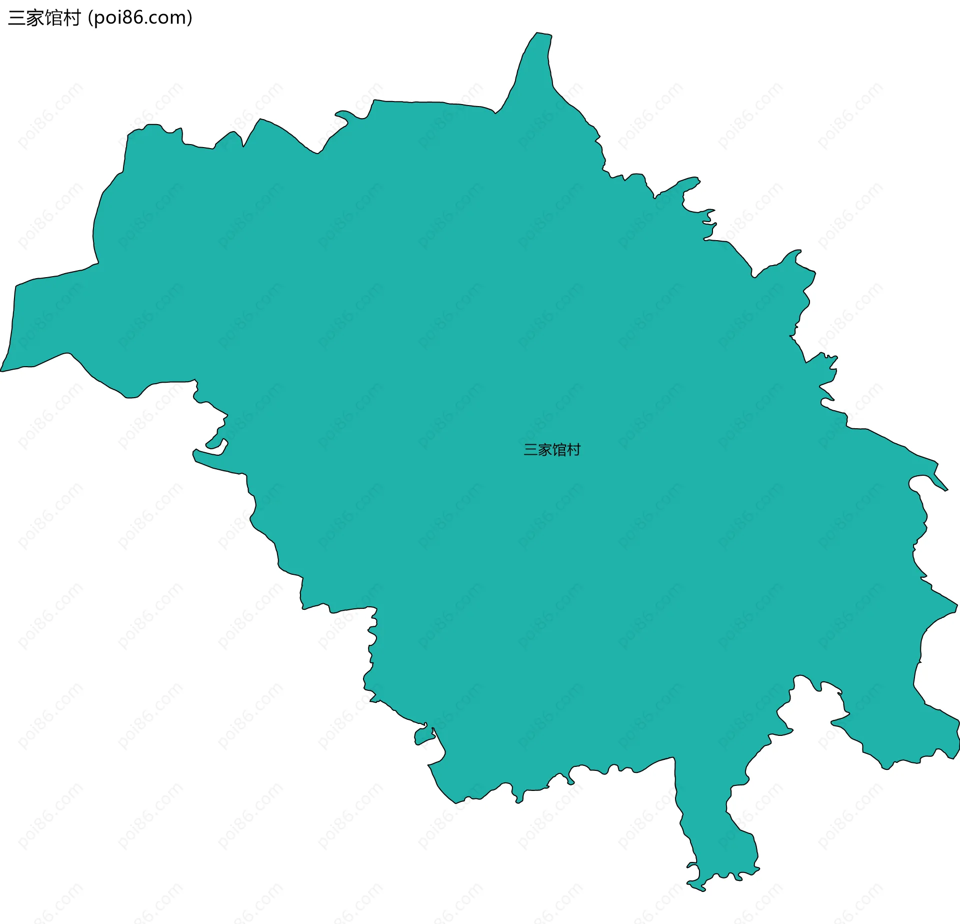 三家馆村边界地图