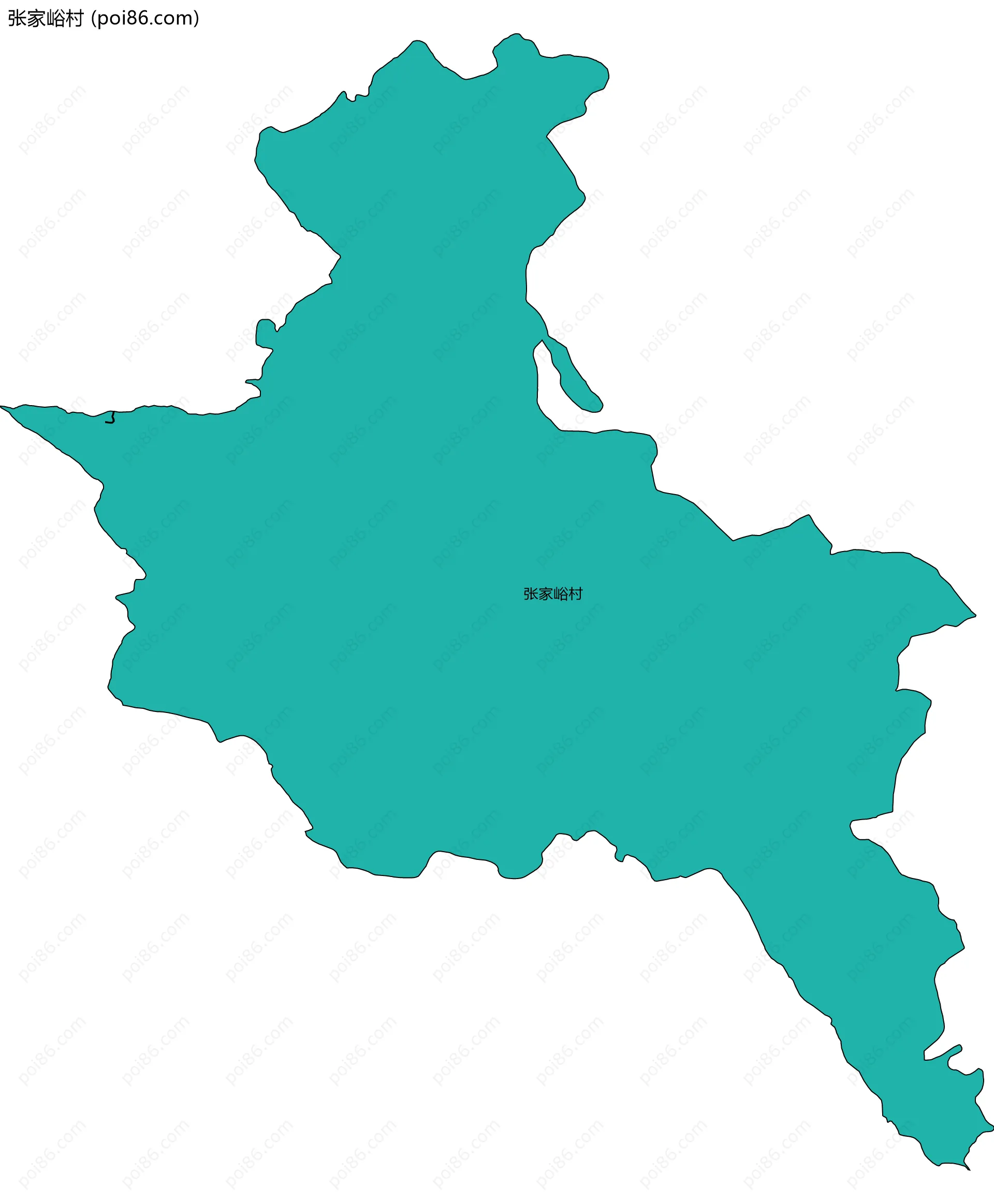 张家峪村边界地图