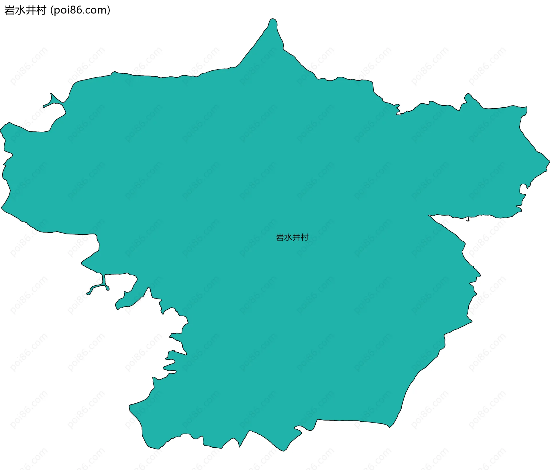 岩水井村边界地图