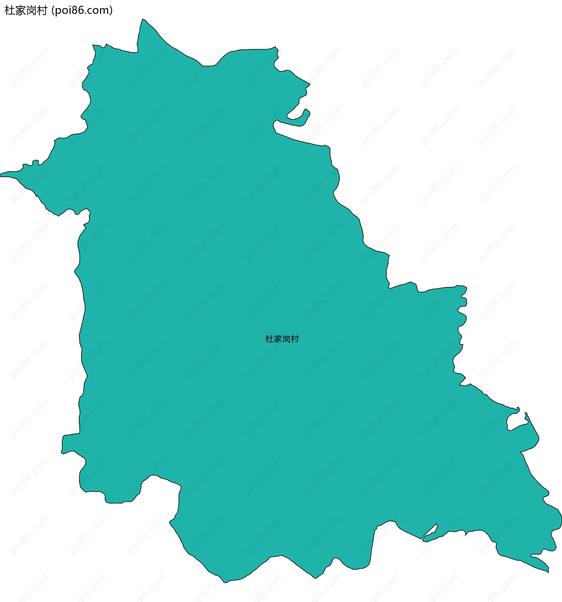 杜家岗村边界地图