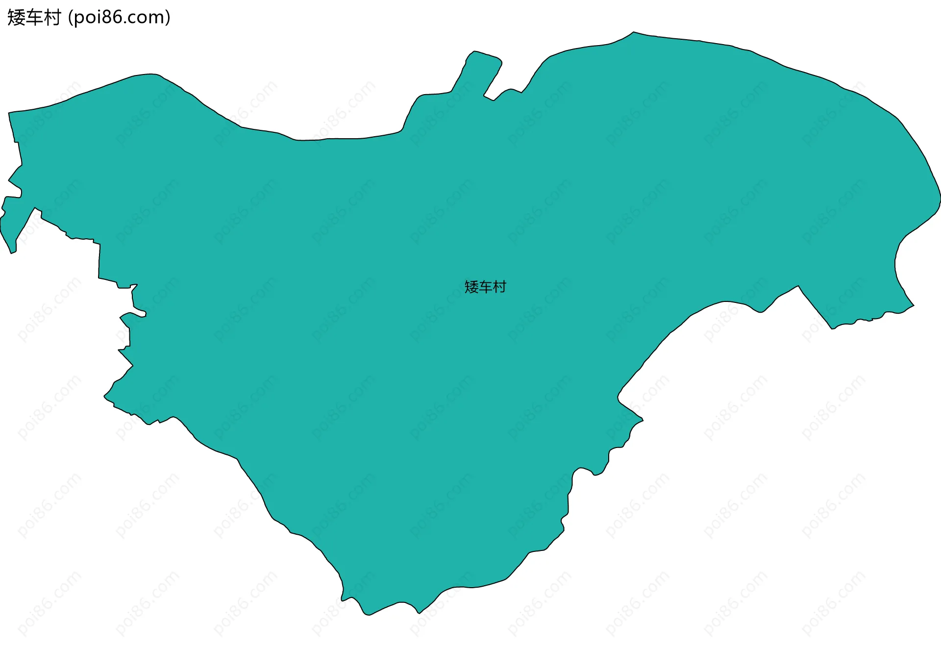 矮车村边界地图