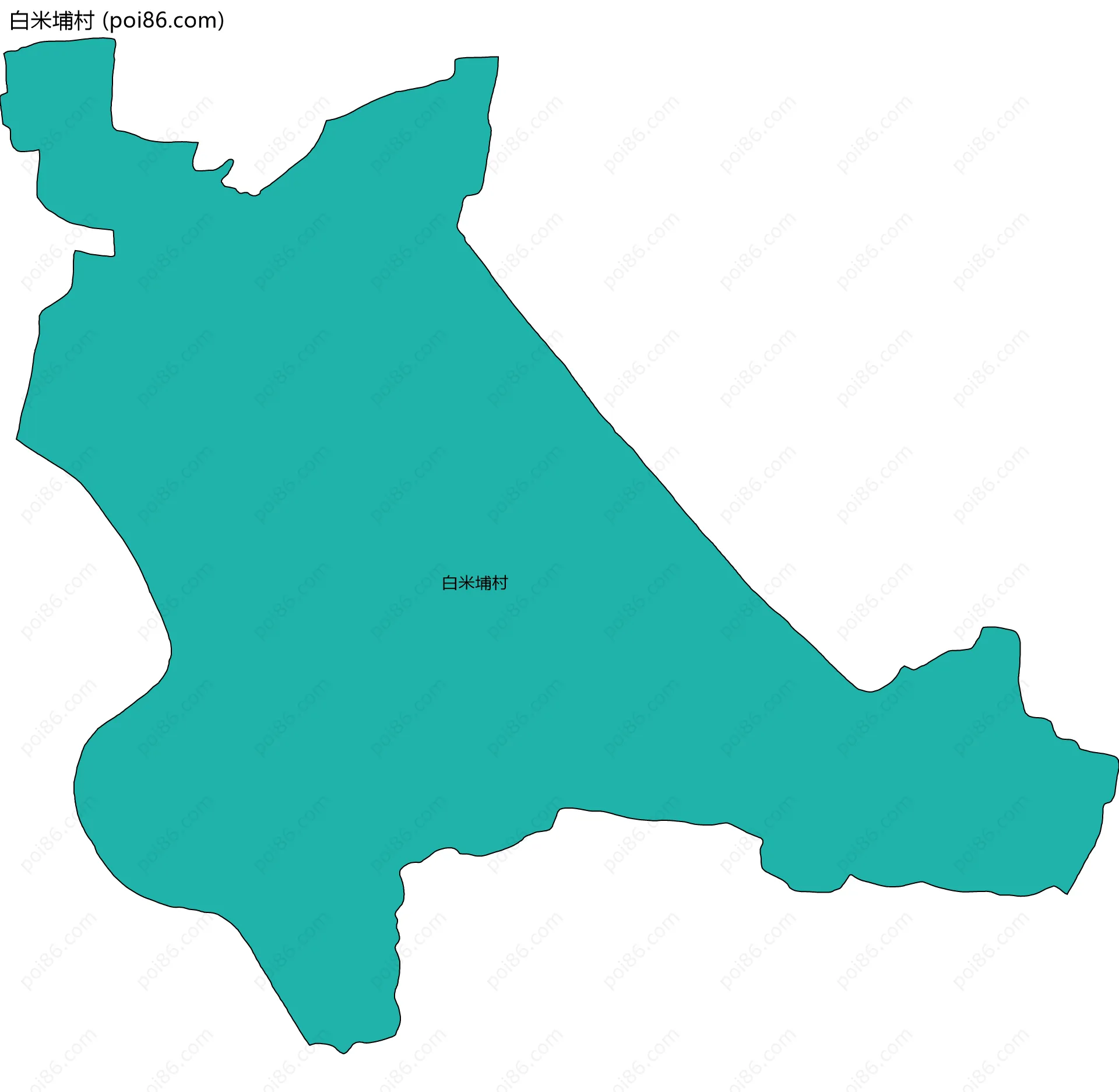 白米埔村边界地图