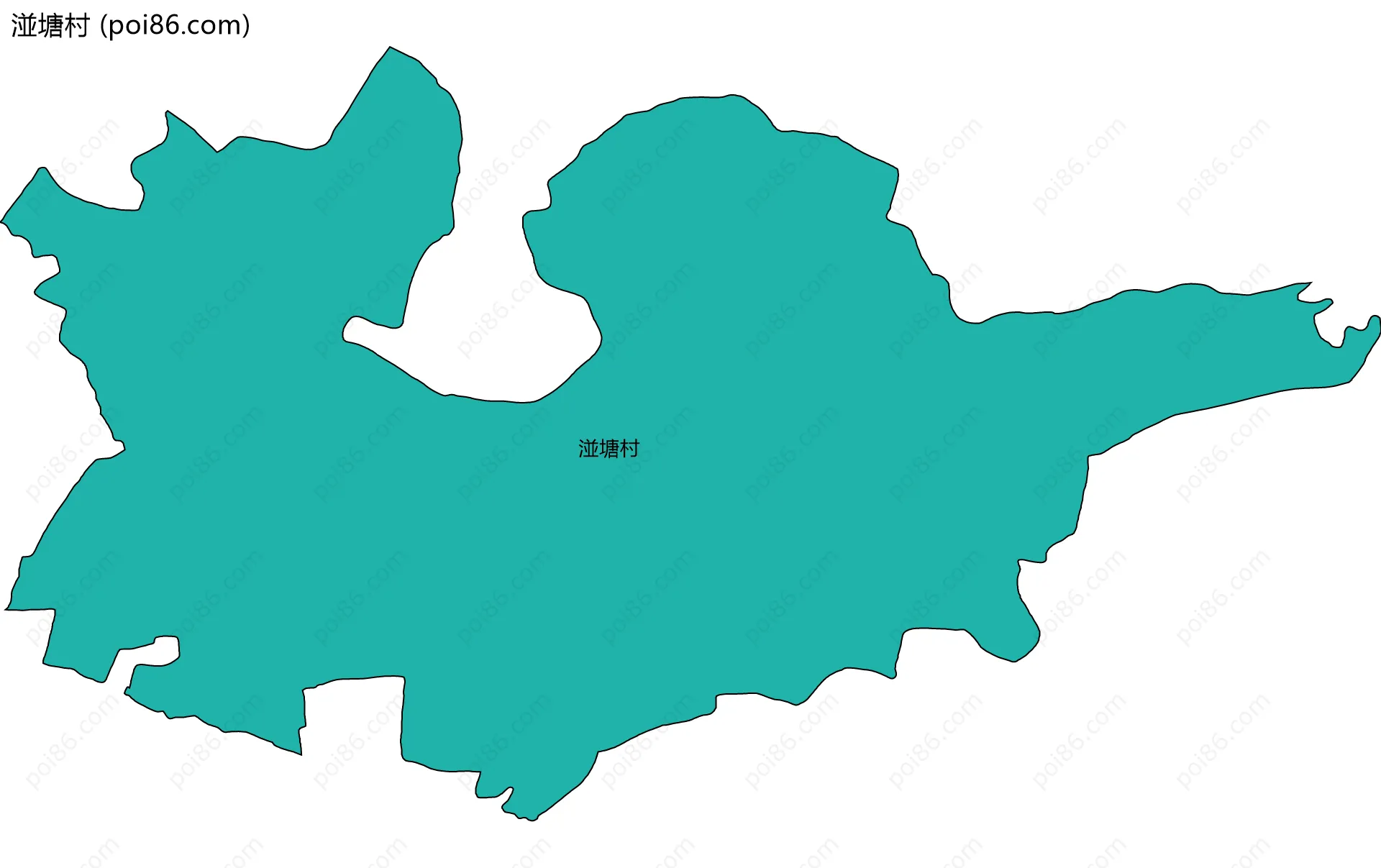 湴塘村边界地图