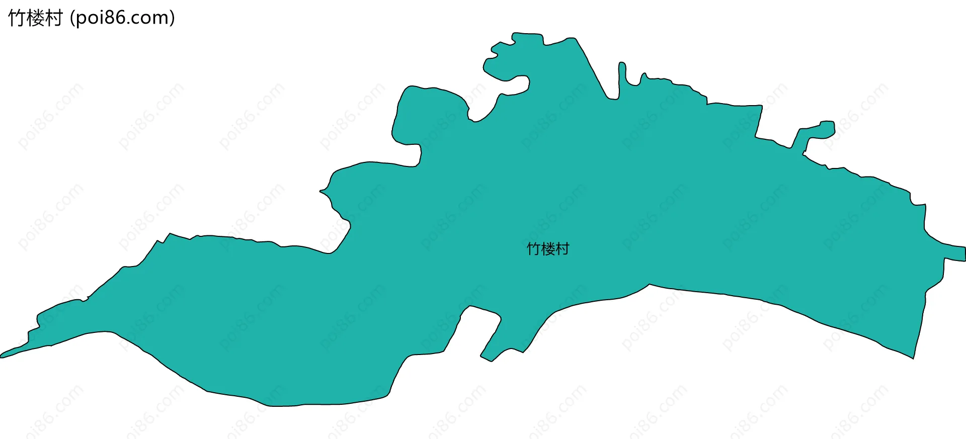 竹楼村边界地图