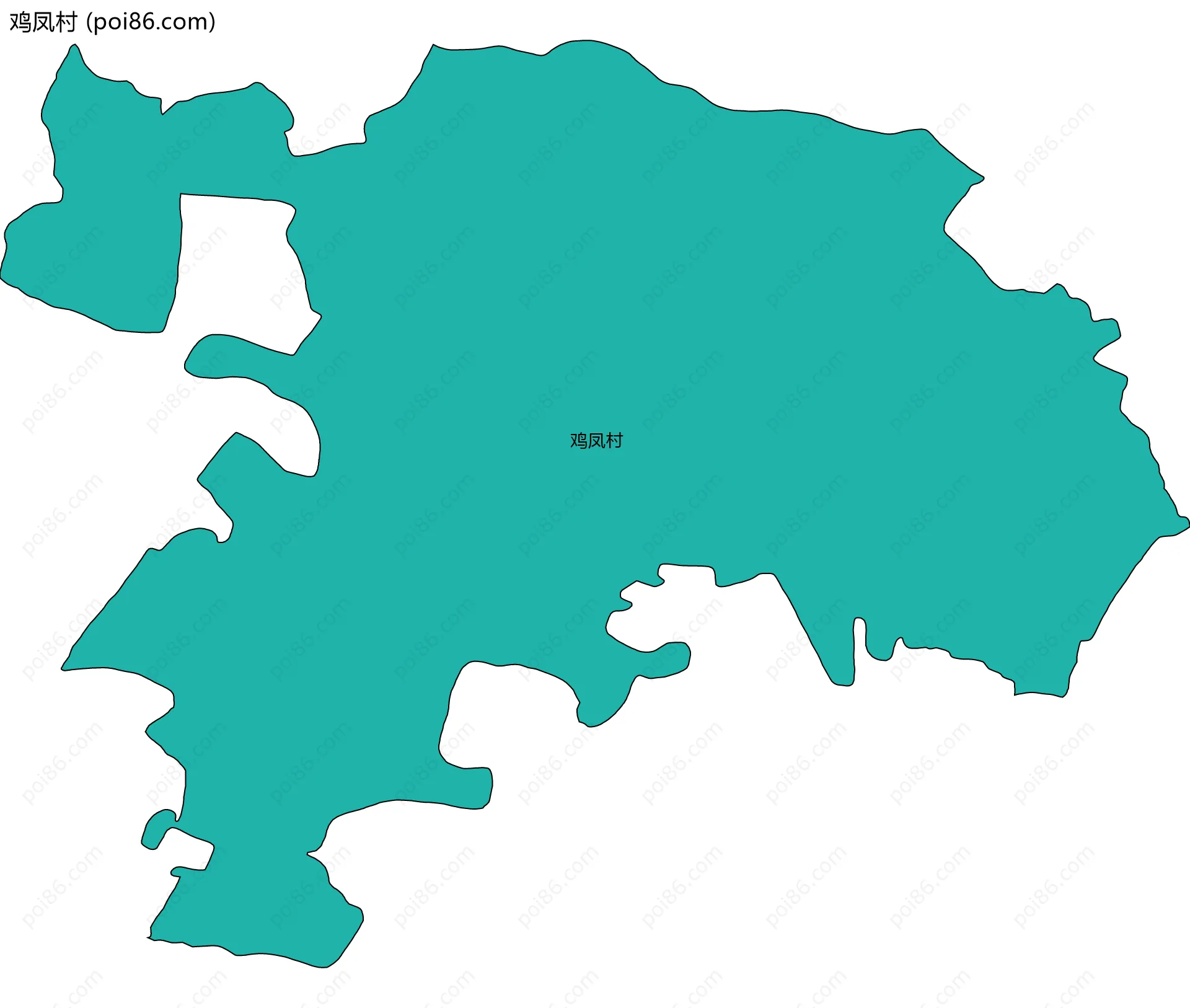 鸡凤村边界地图