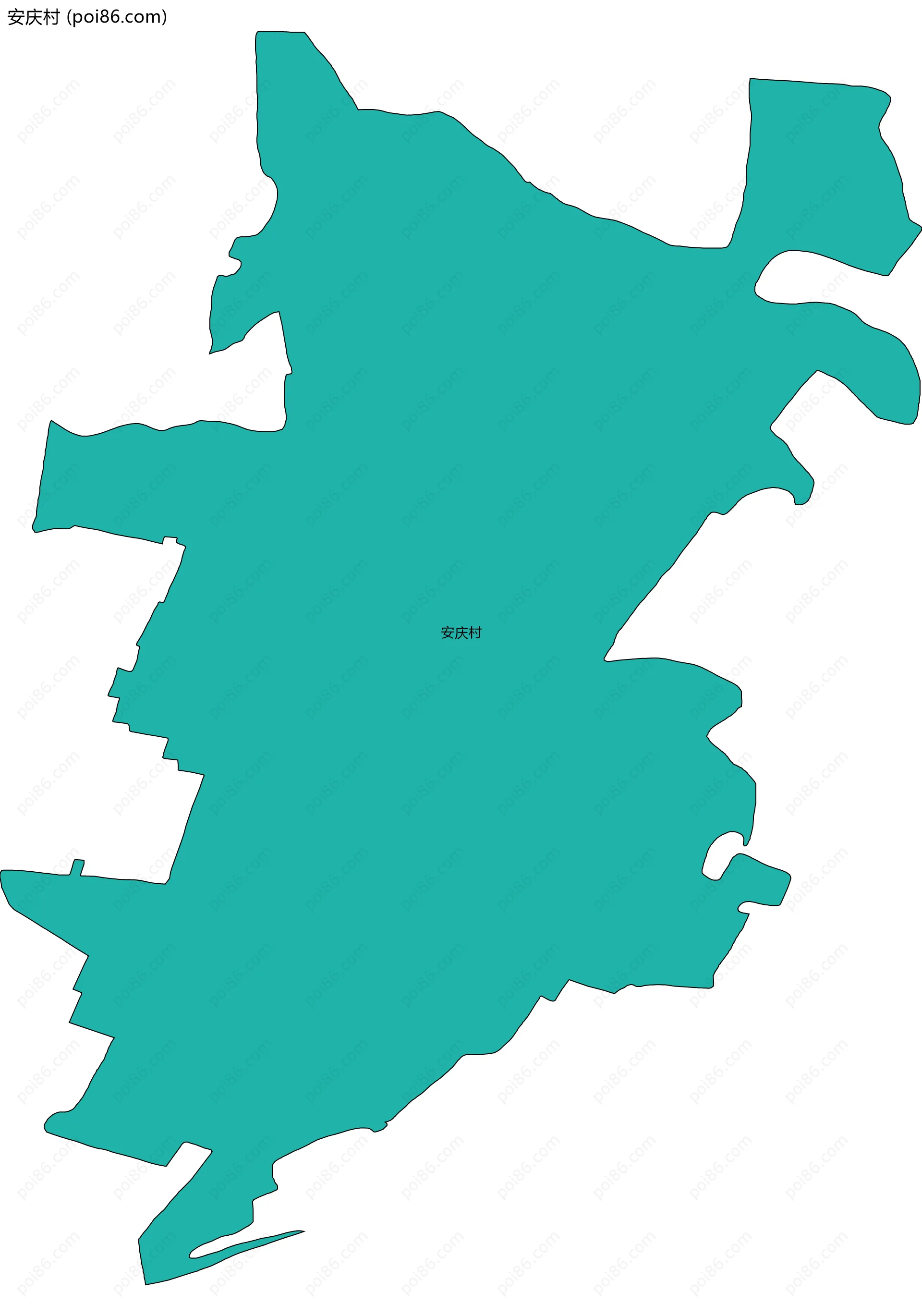 安庆村边界地图