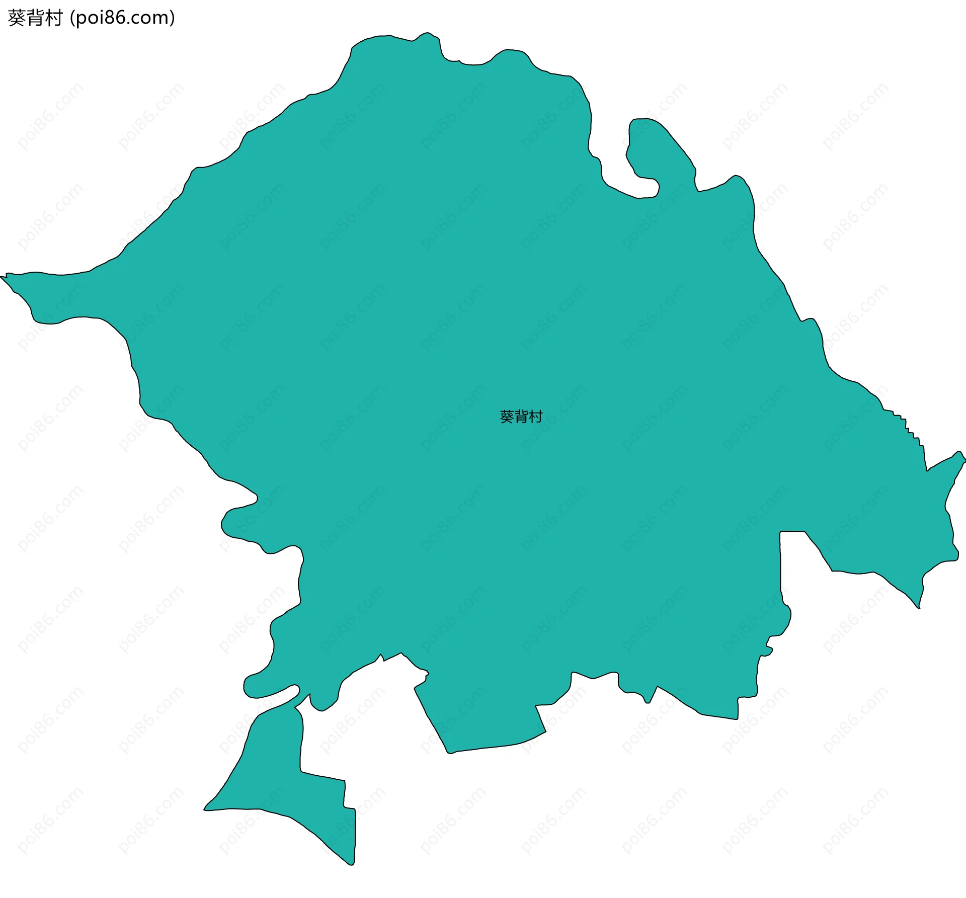 葵背村边界地图