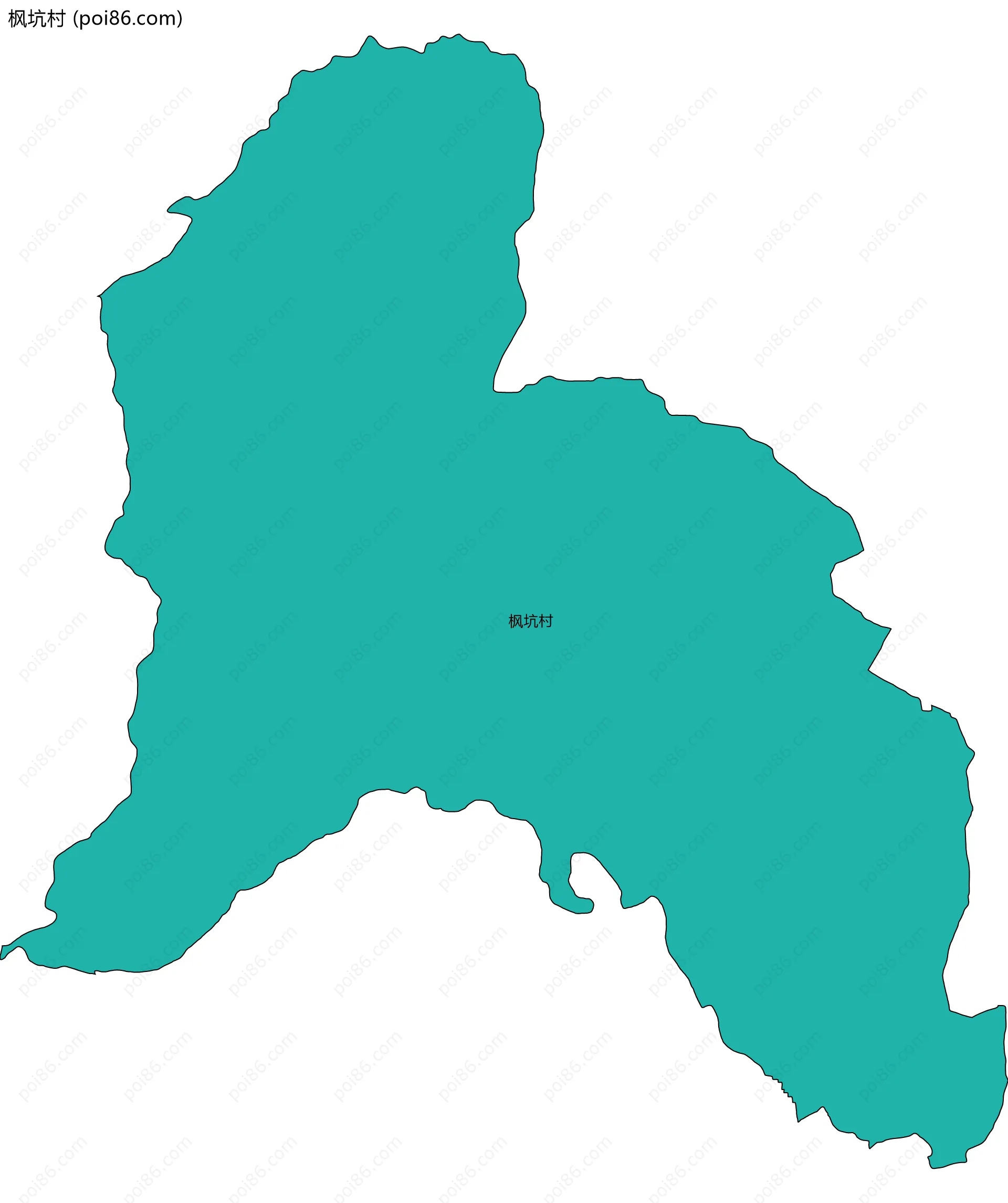 枫坑村边界地图