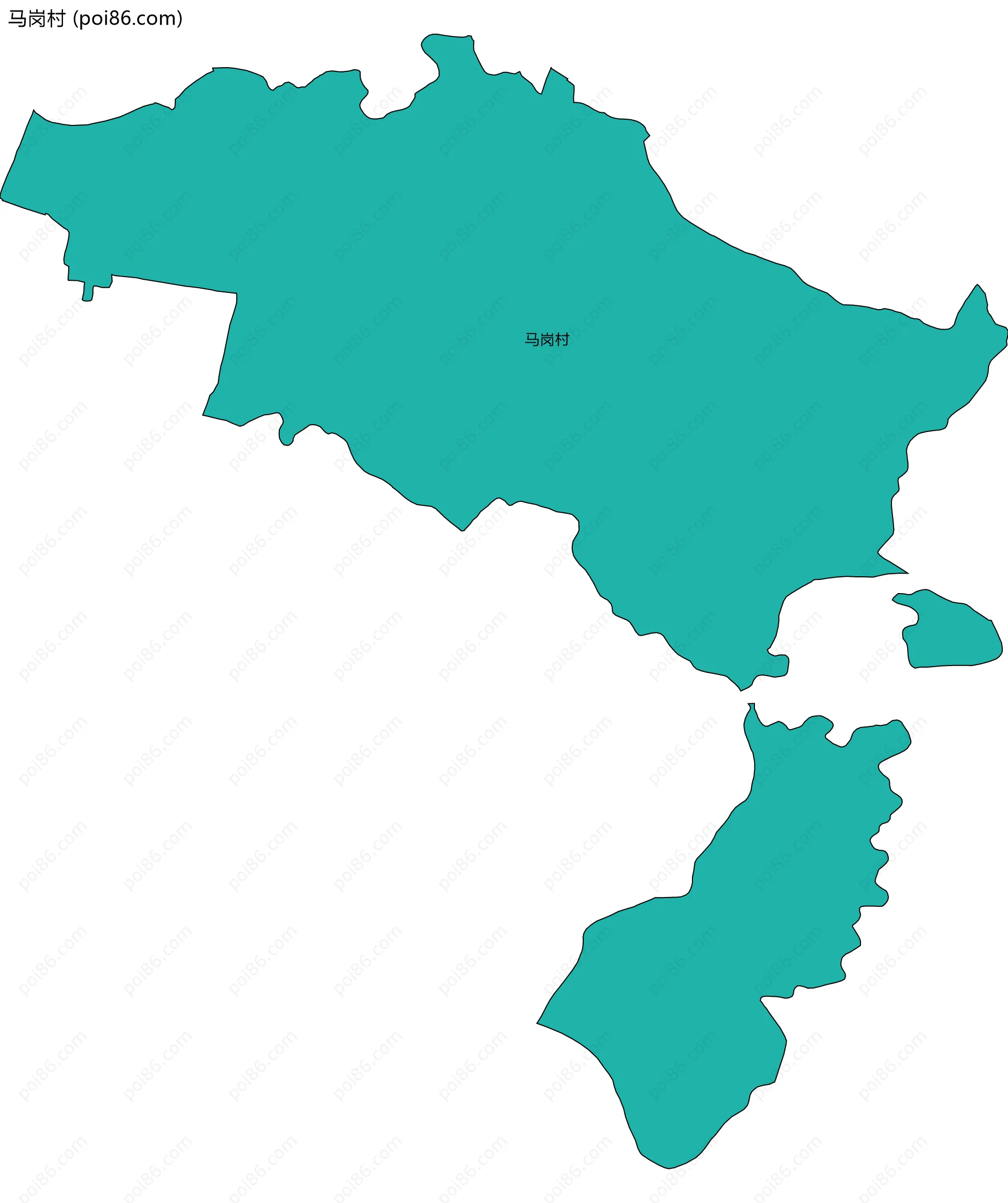 马岗村边界地图