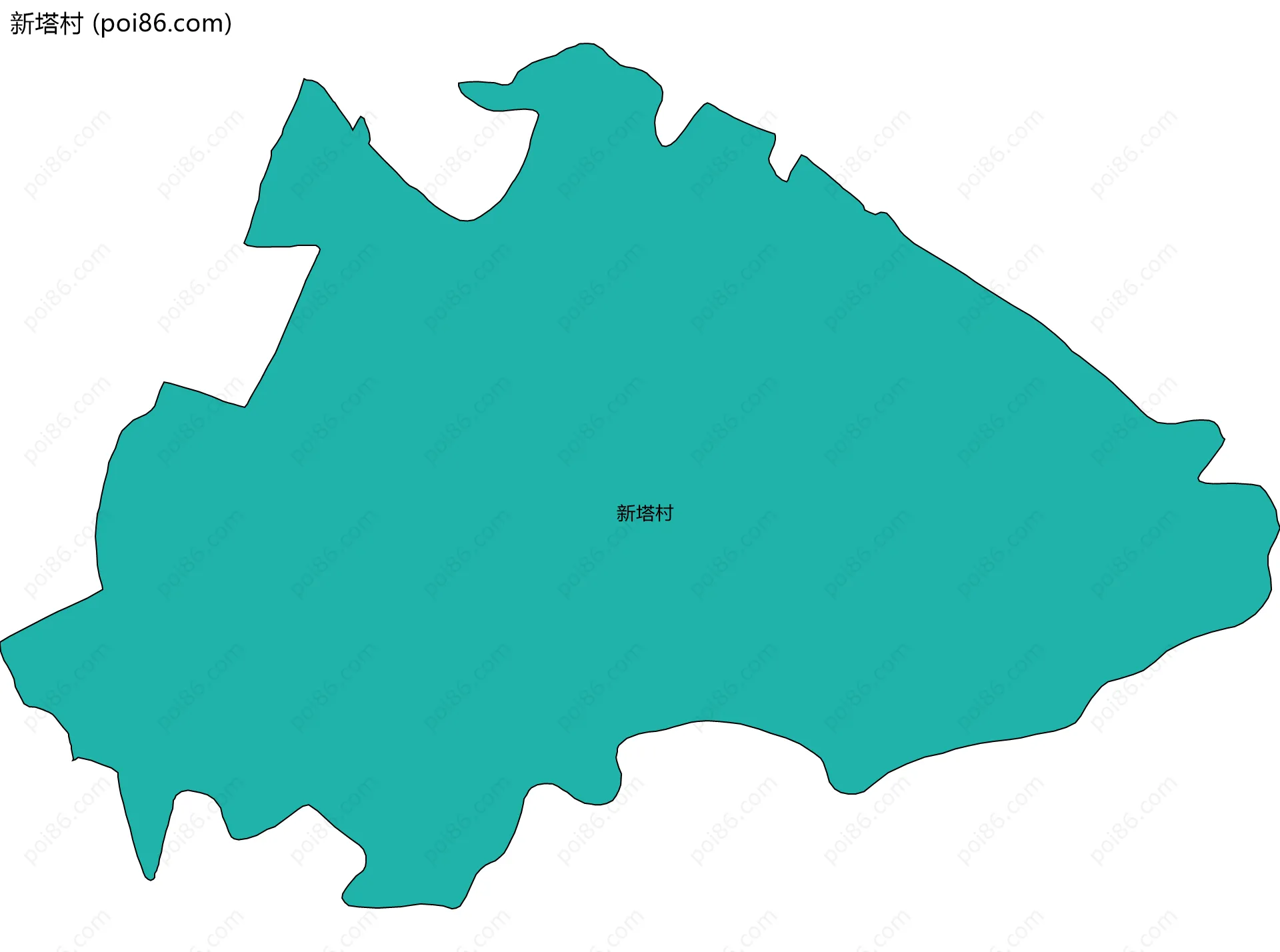 新塔村边界地图