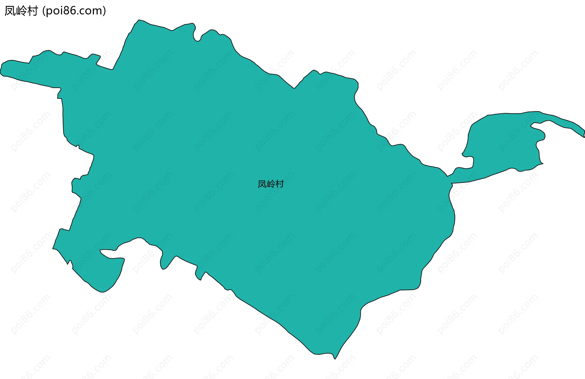 凤岭村边界地图