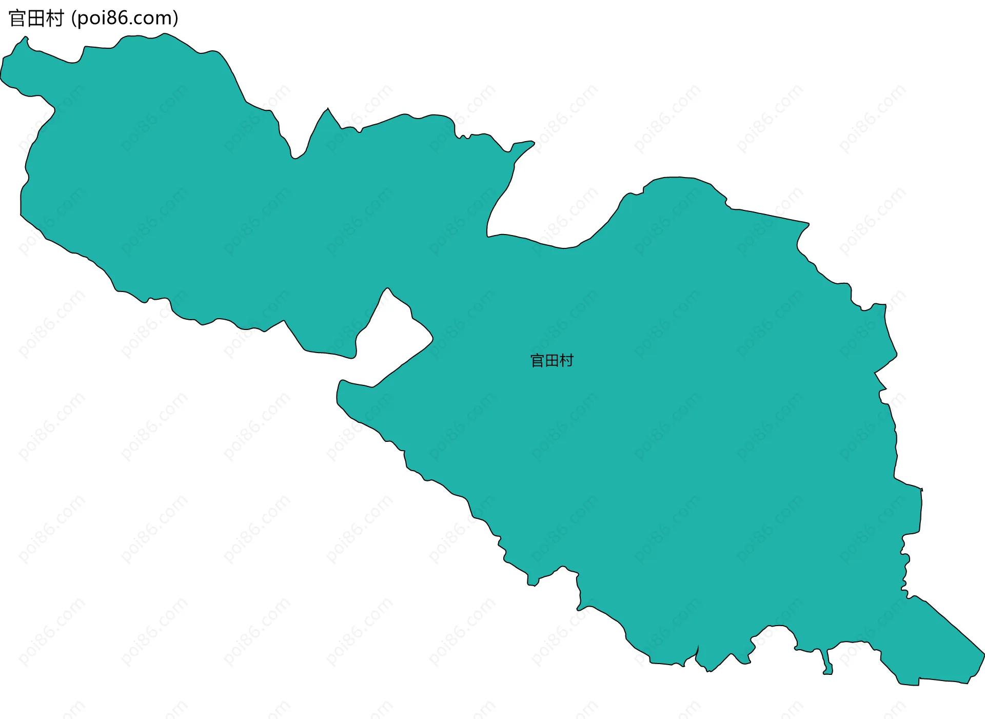 官田村边界地图