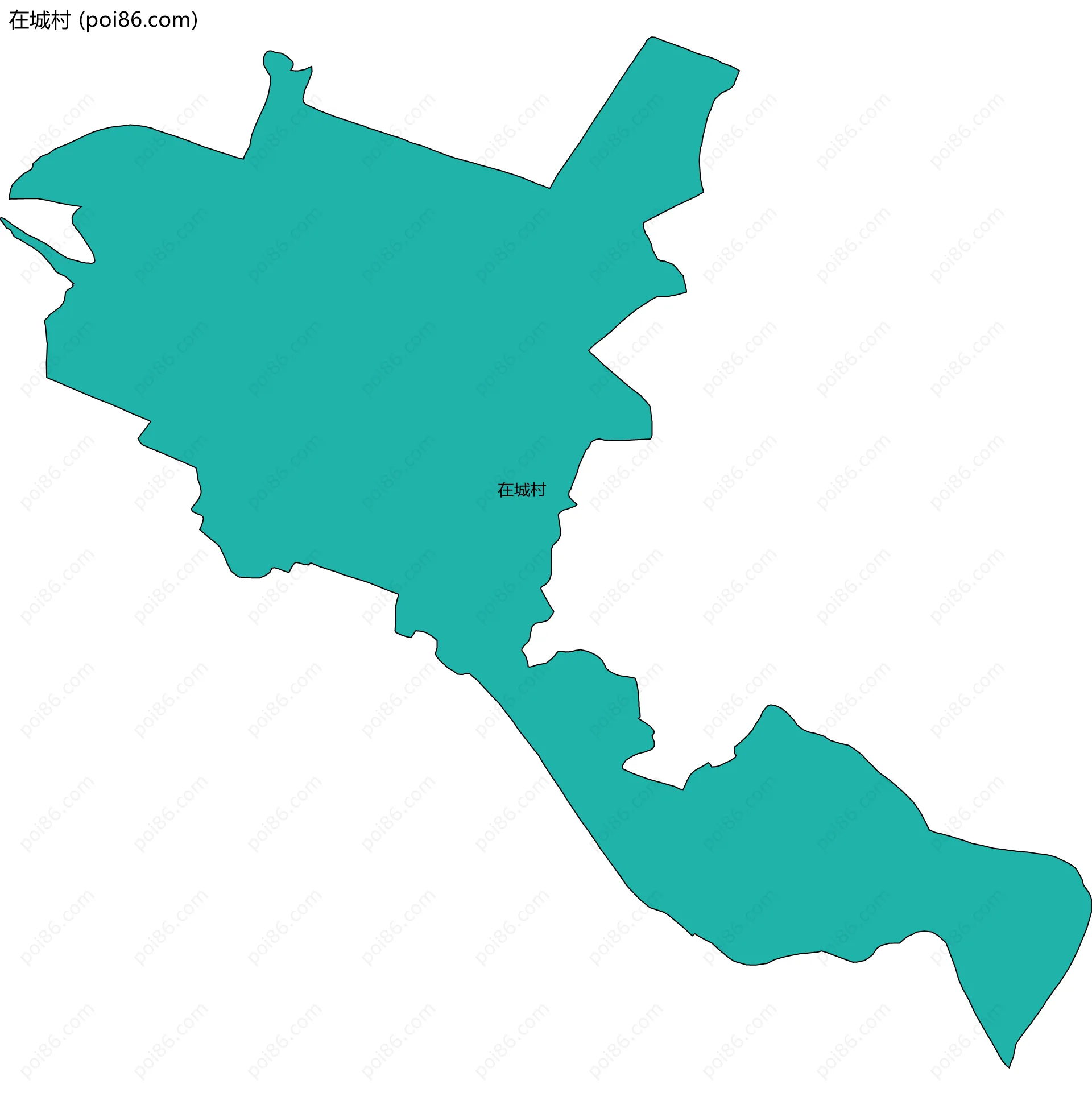 在城村边界地图