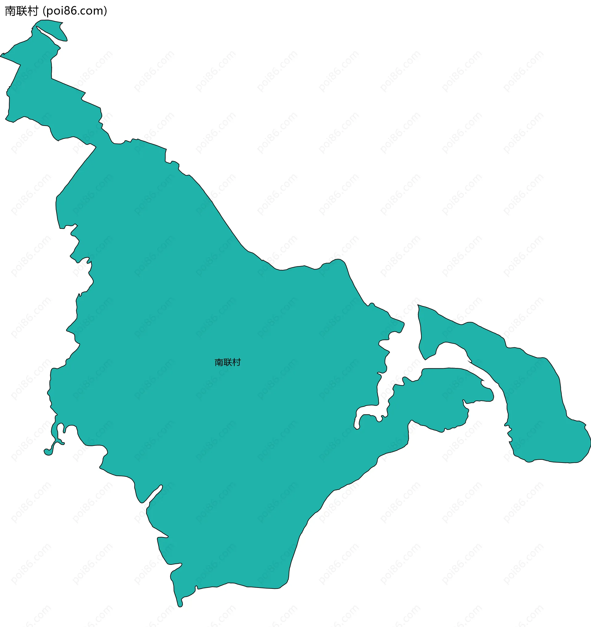 南联村边界地图