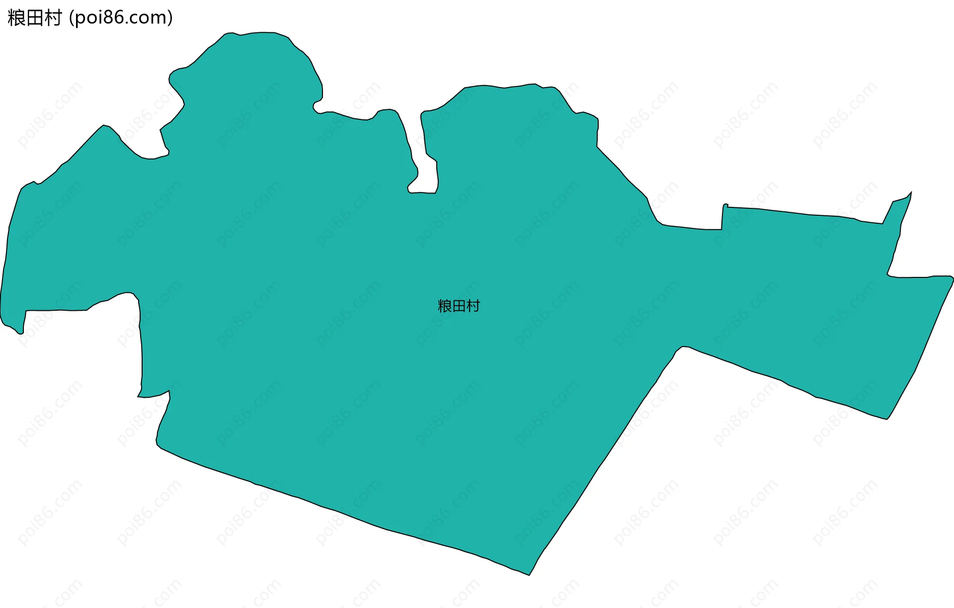 粮田村边界地图