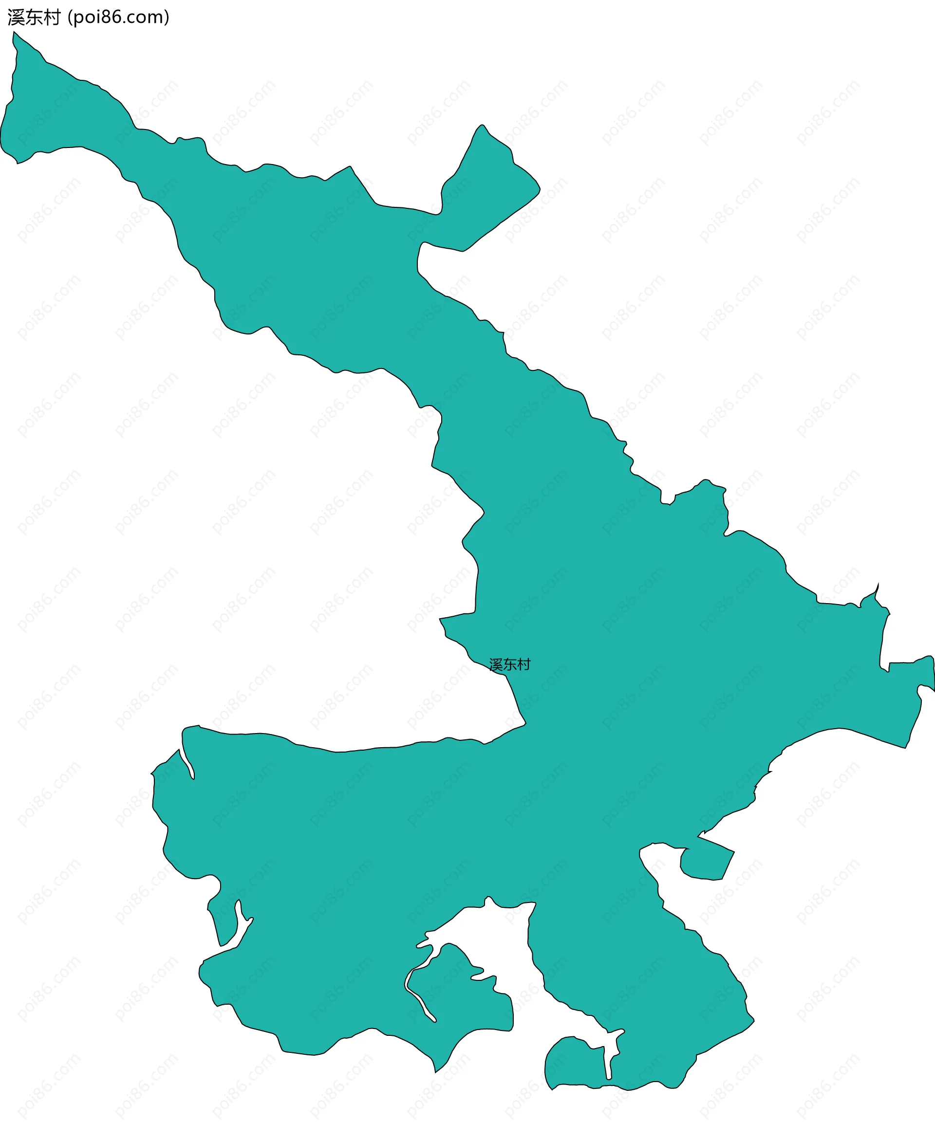 溪东村边界地图