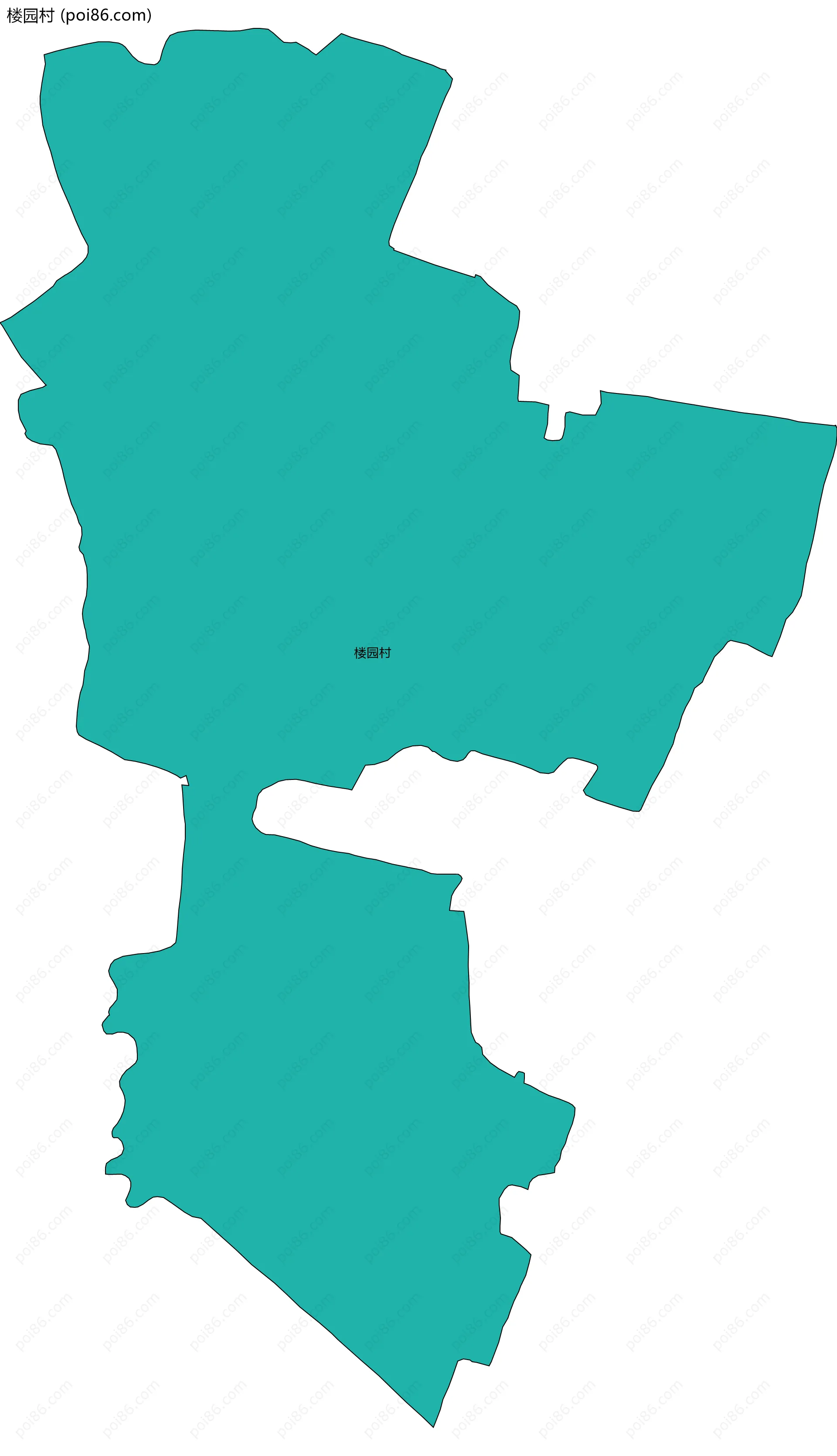 楼园村边界地图