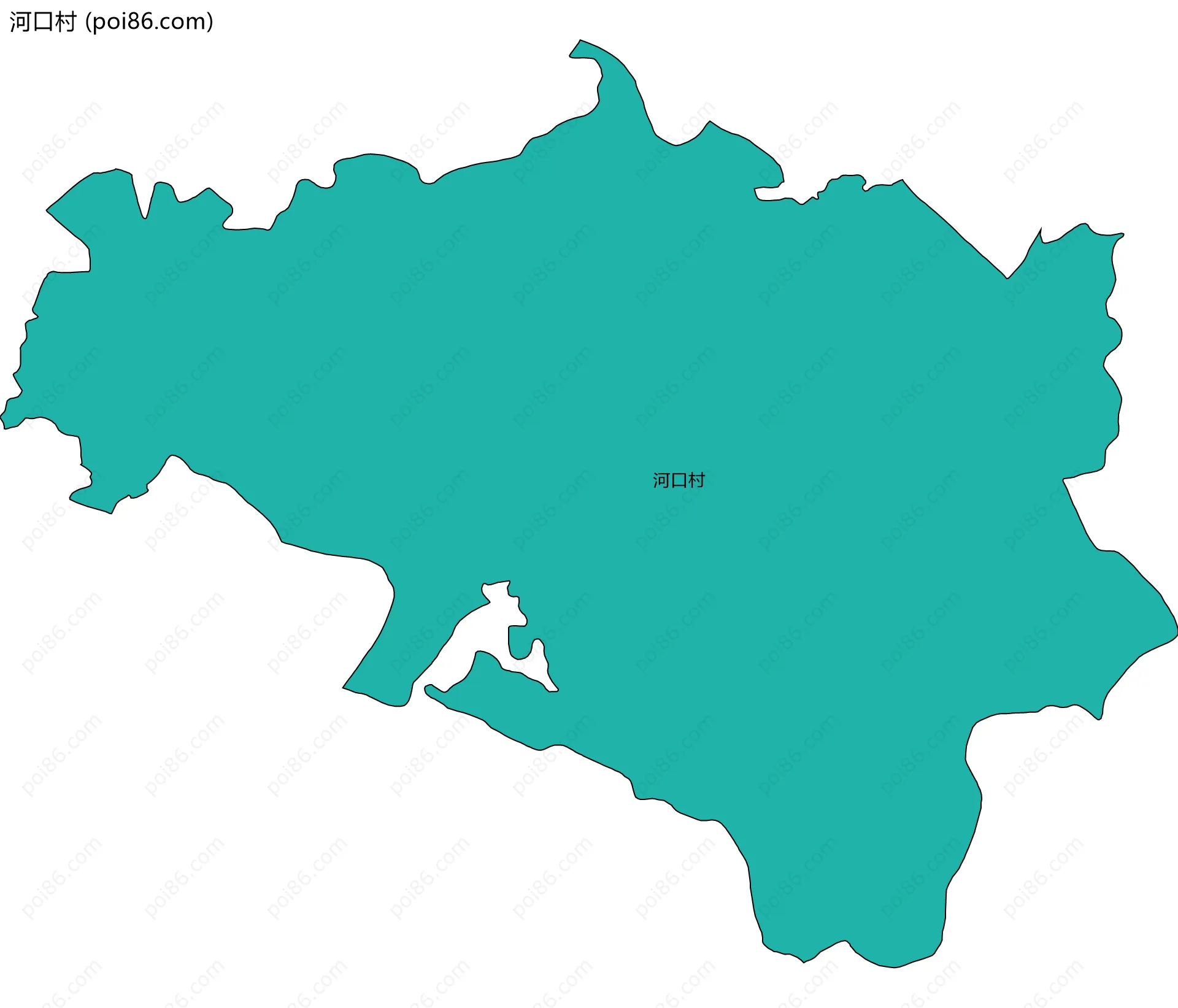 河口村边界地图