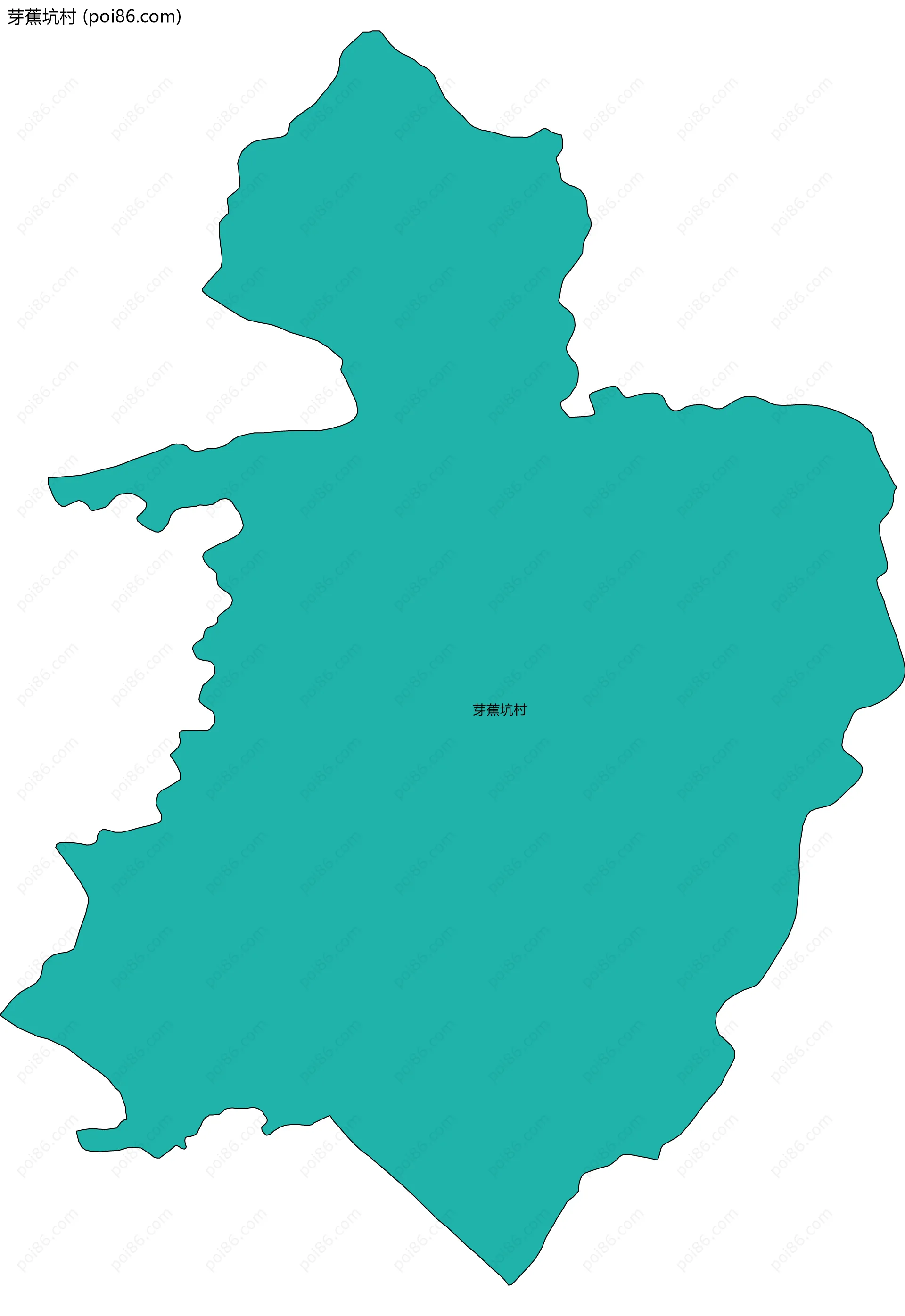 芽蕉坑村边界地图