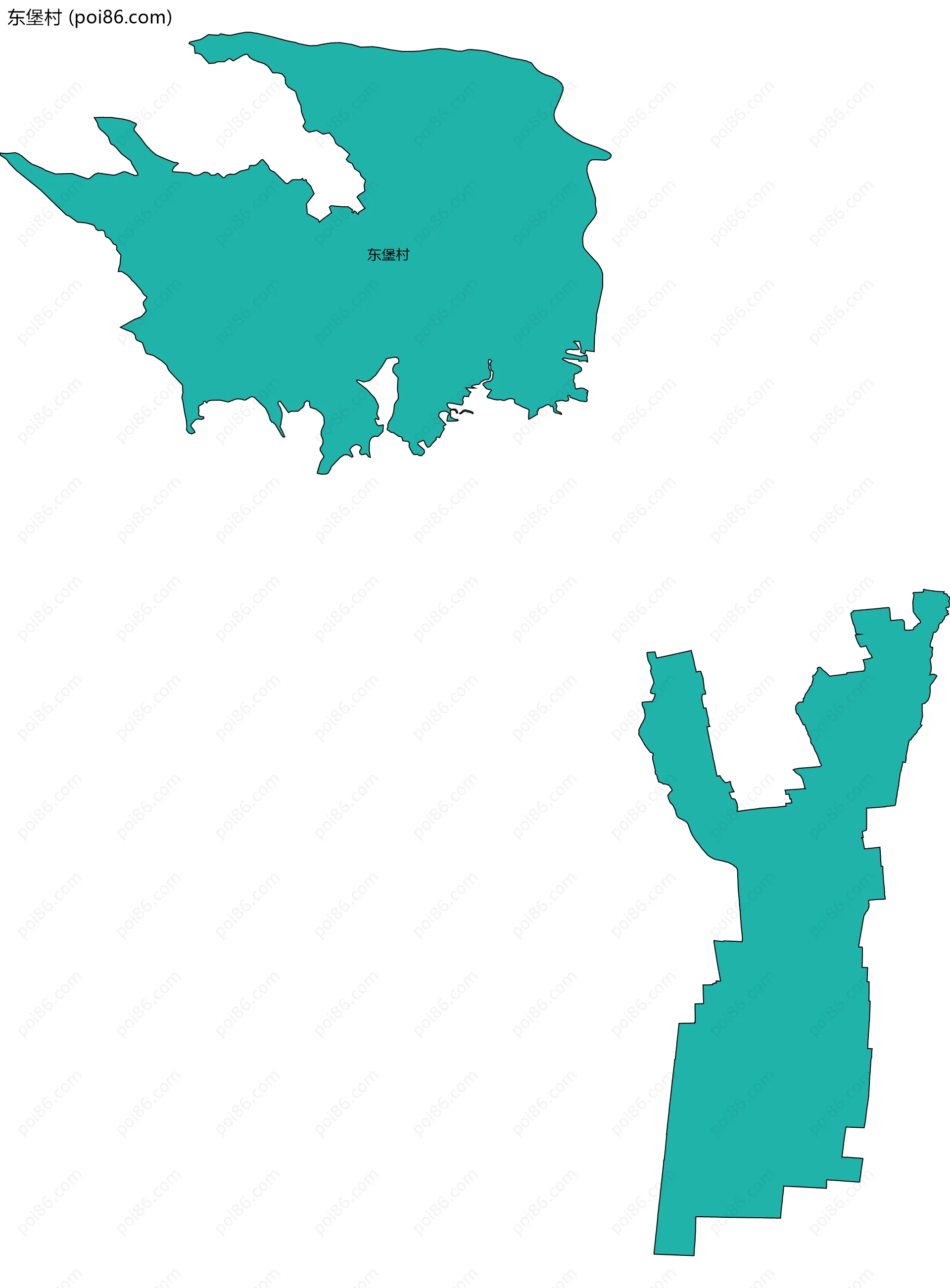东堡村边界地图