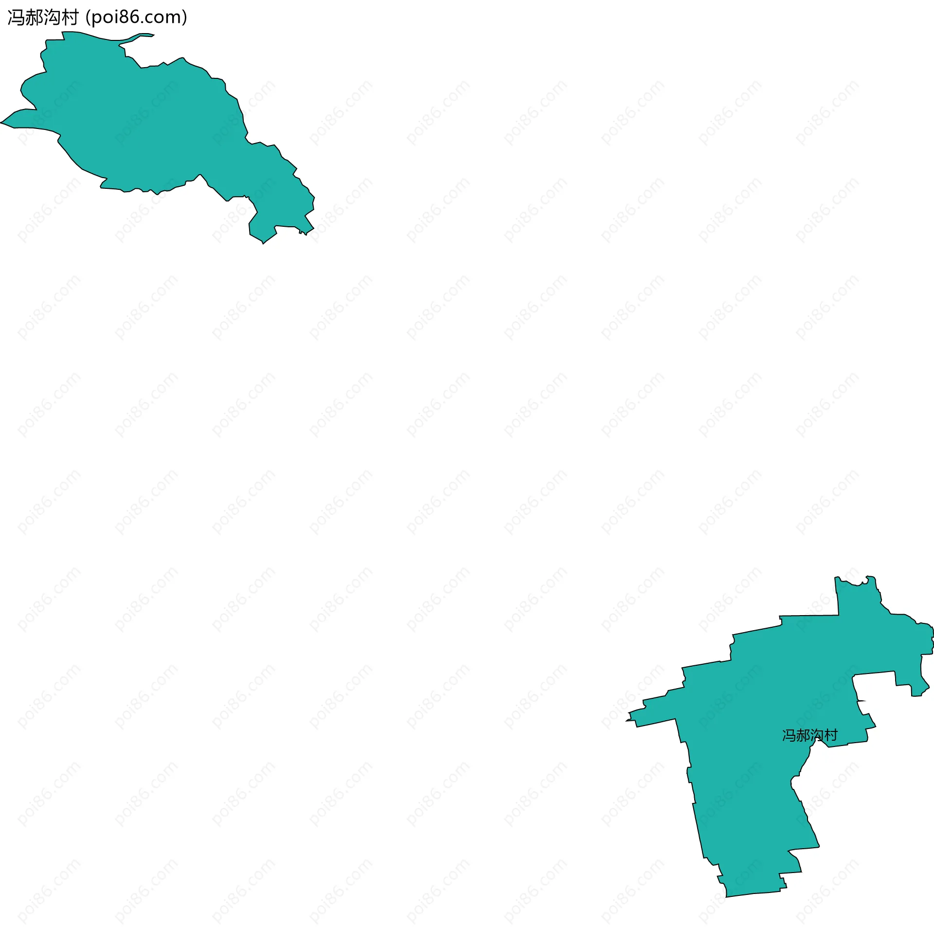 冯郝沟村边界地图