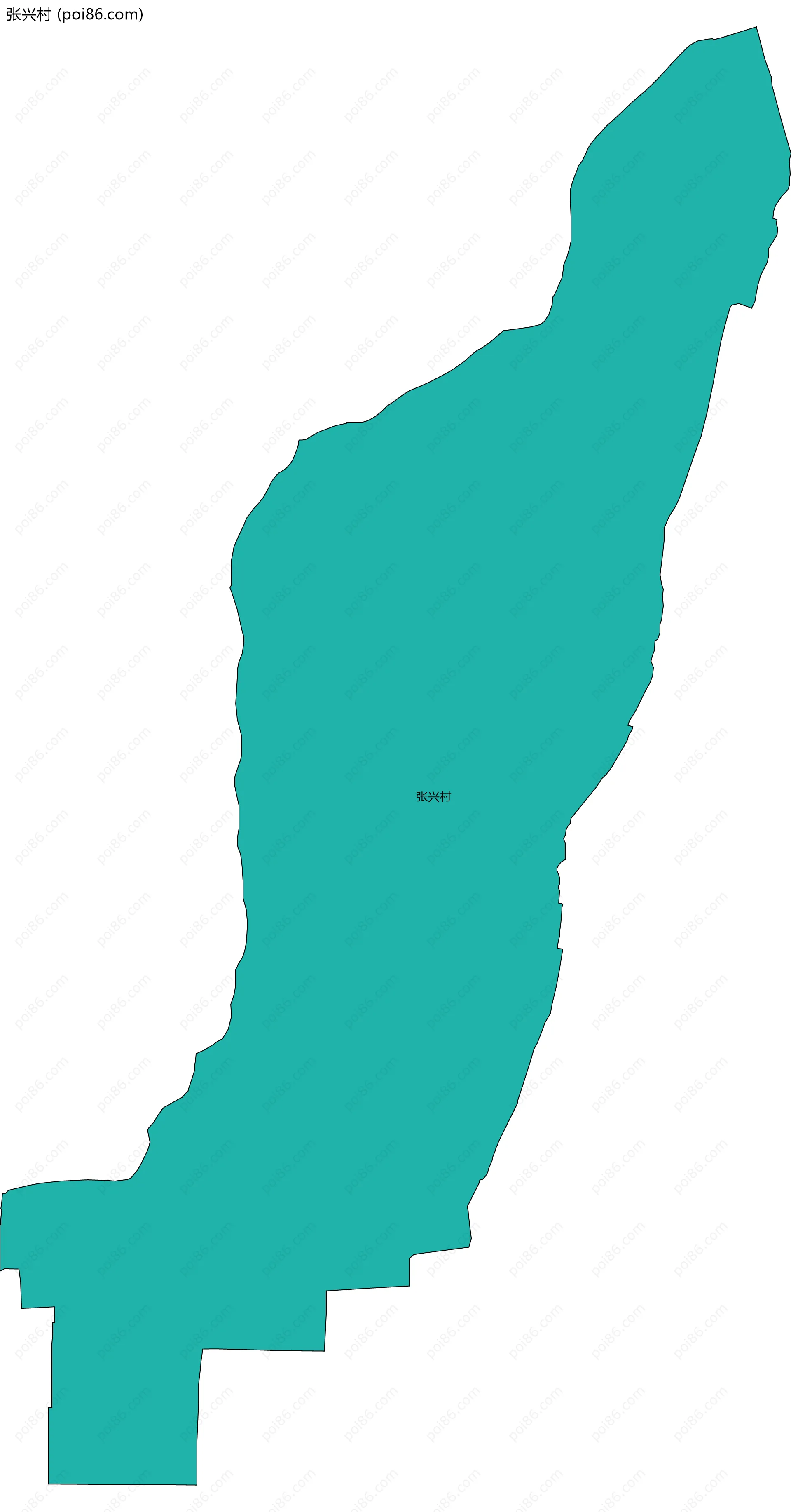 张兴村边界地图