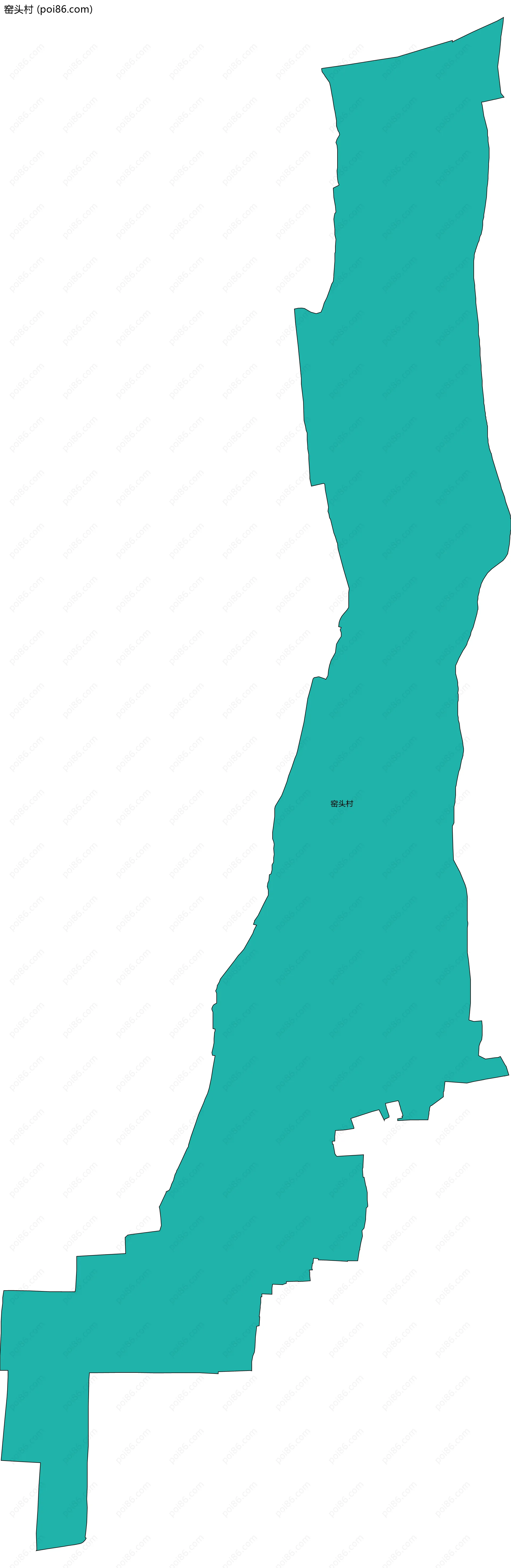 窑头村边界地图