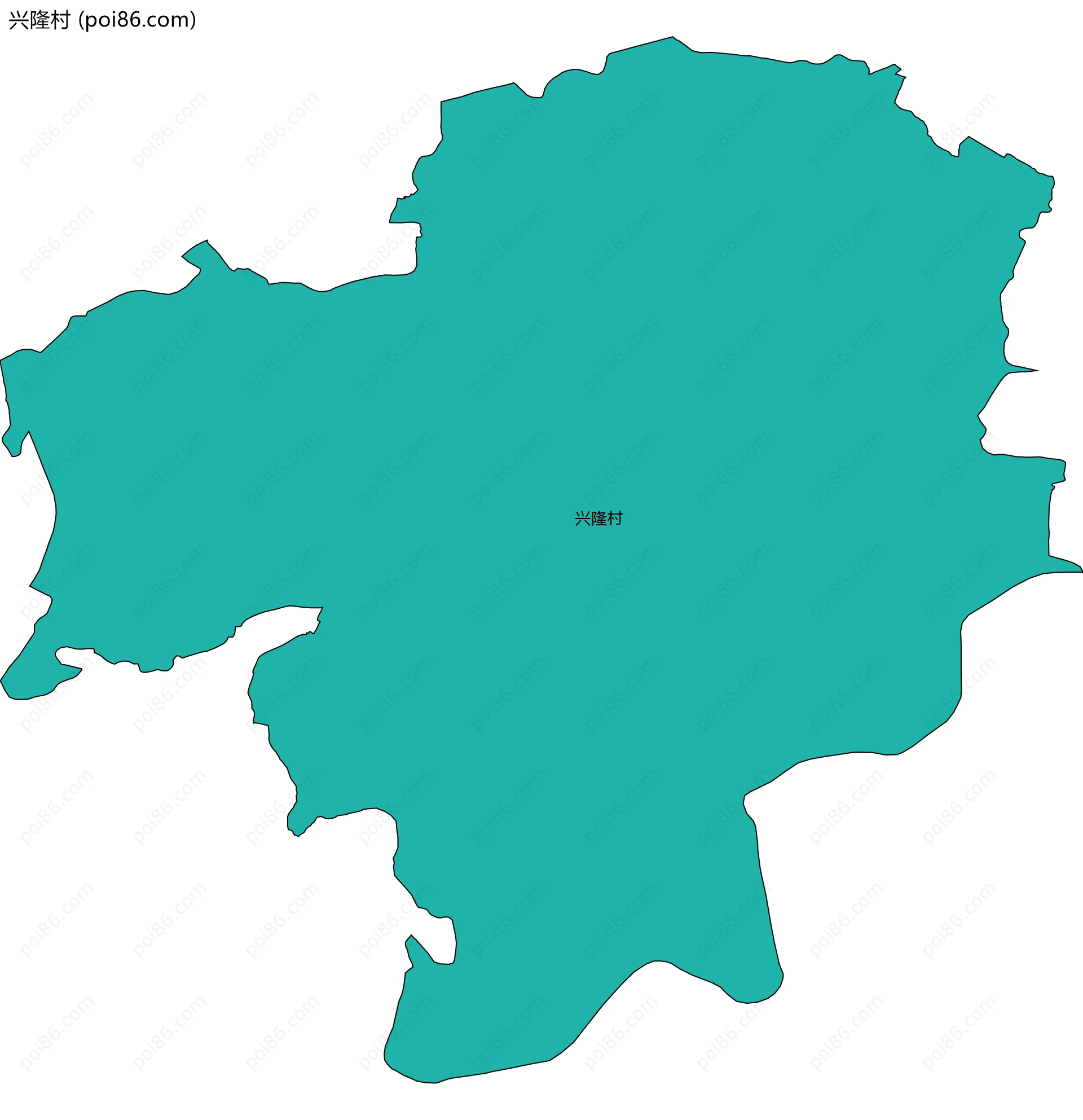 兴隆村边界地图