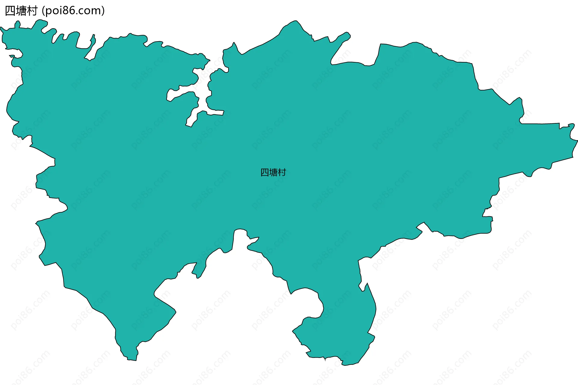 四塘村边界地图