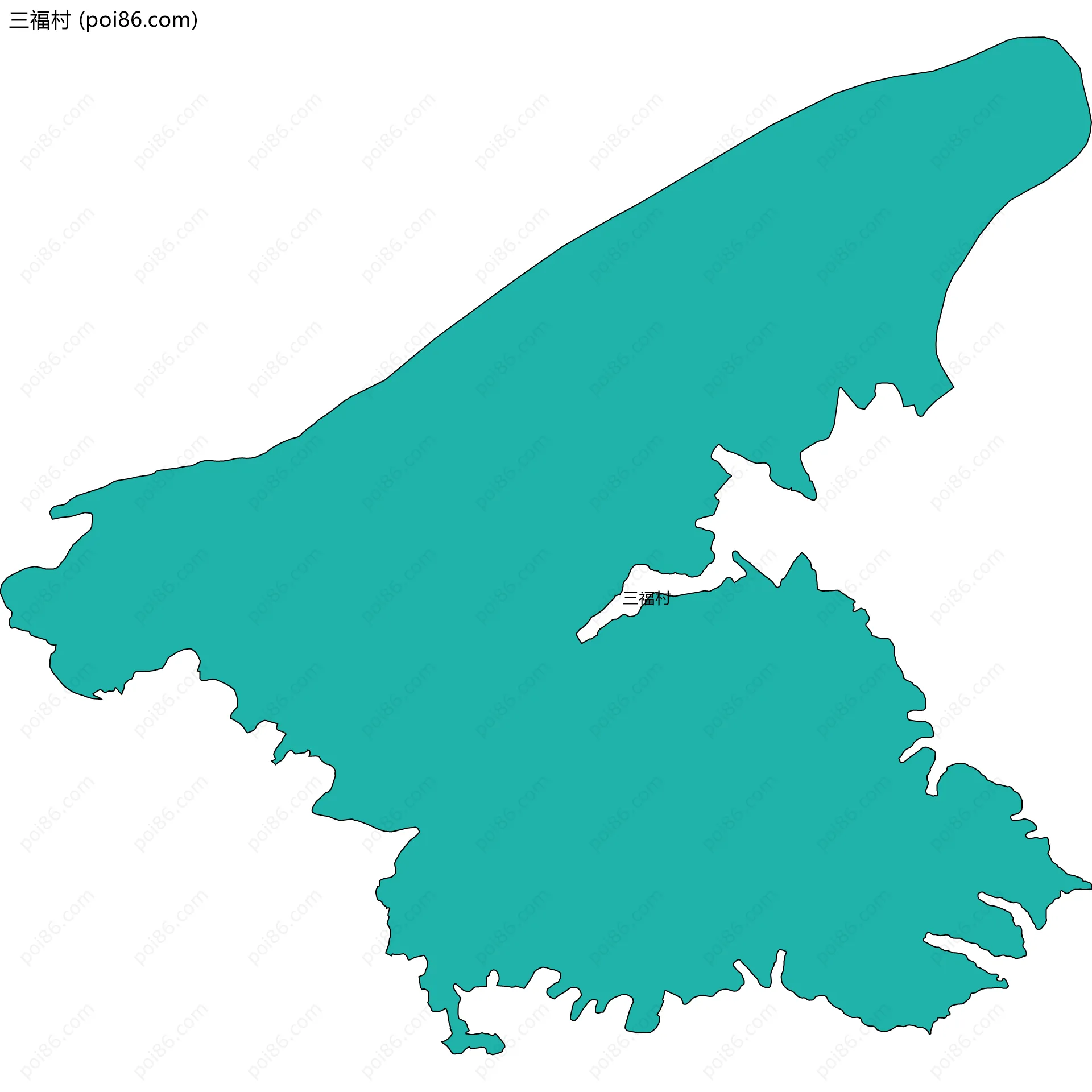 三福村边界地图