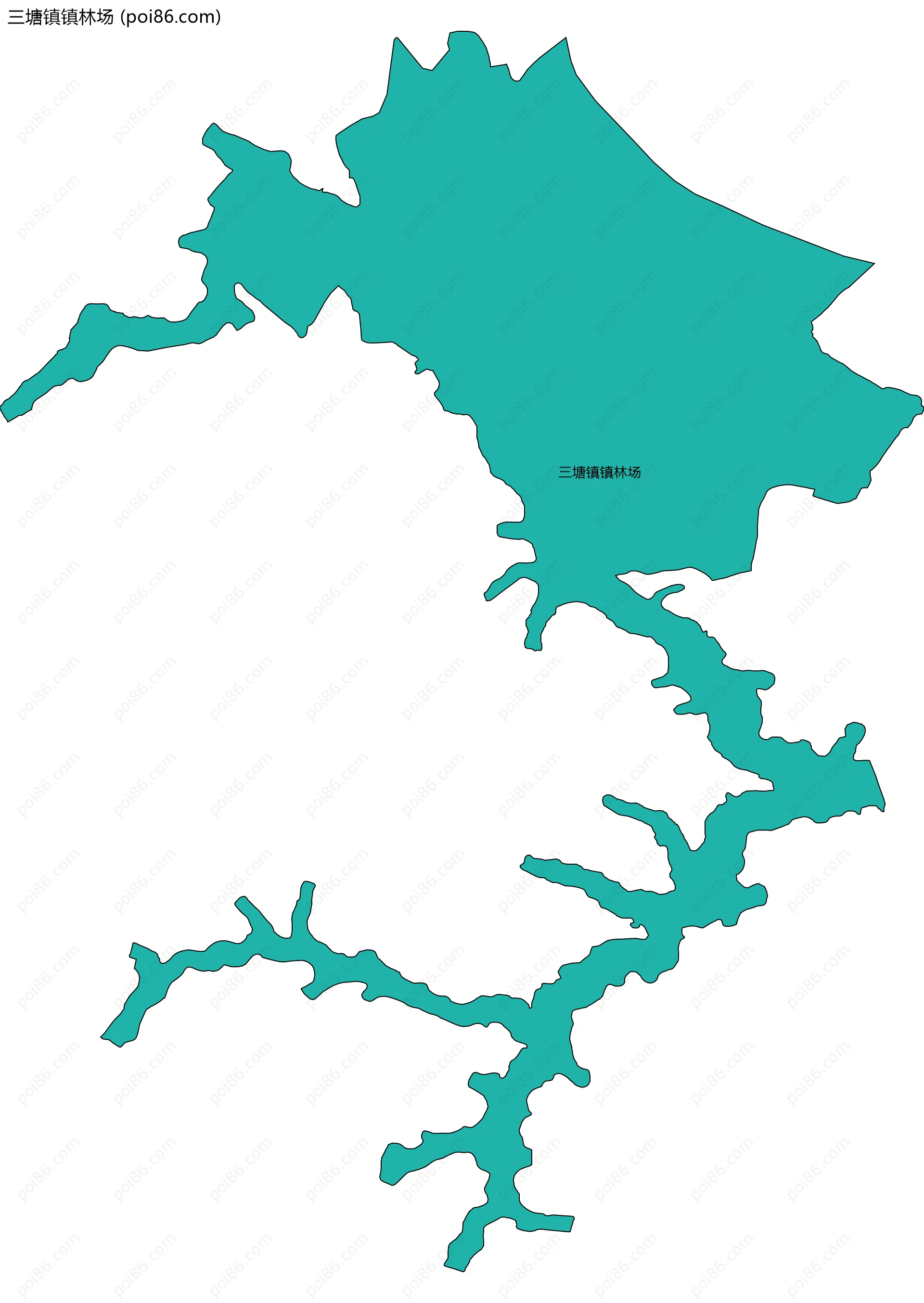 三塘镇镇林场边界地图