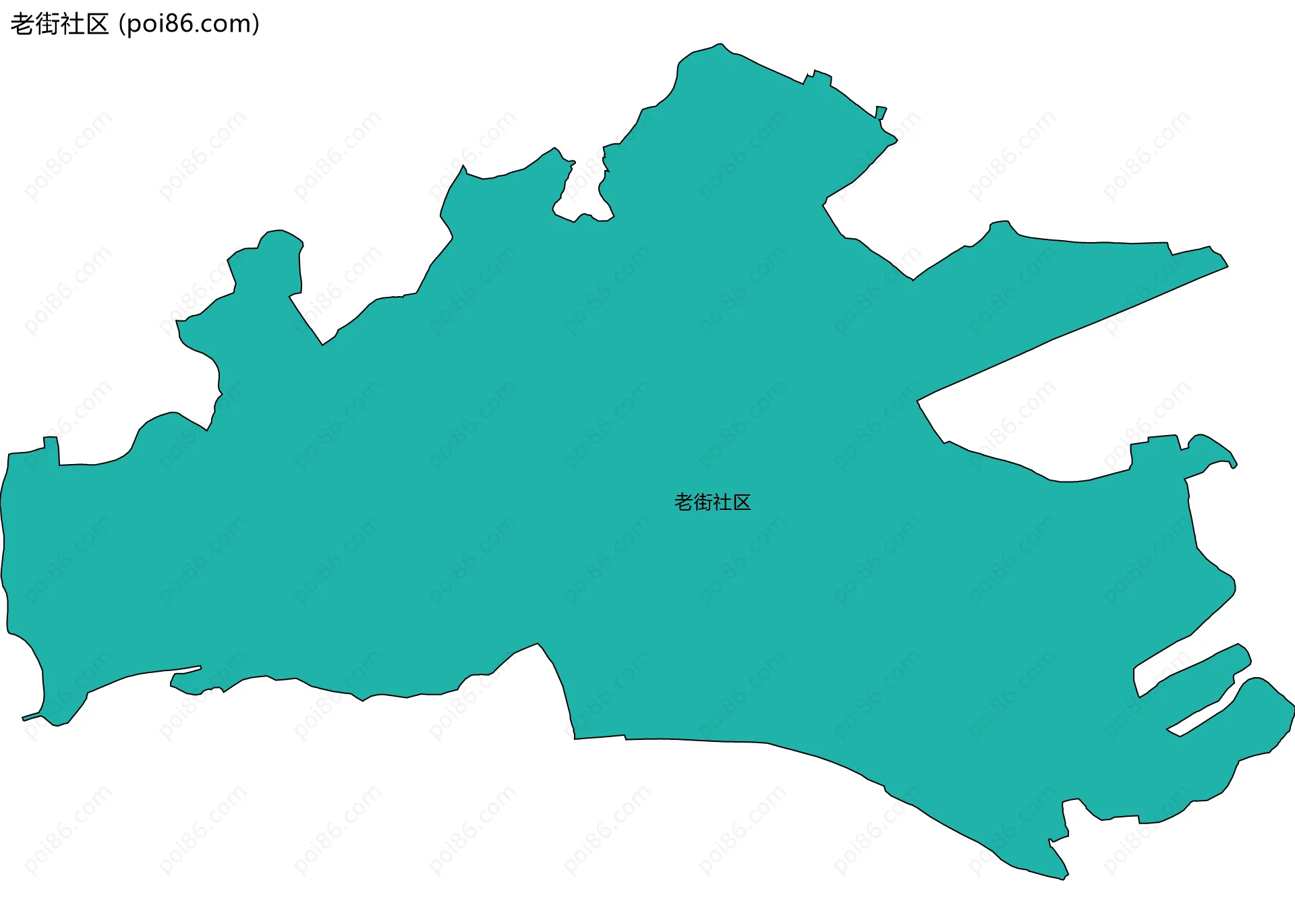 老街社区边界地图
