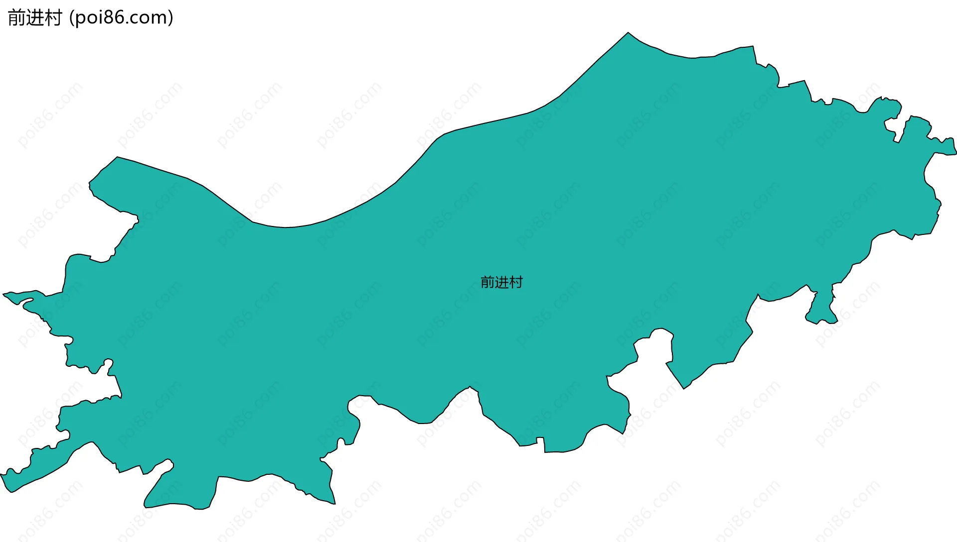 前进村边界地图