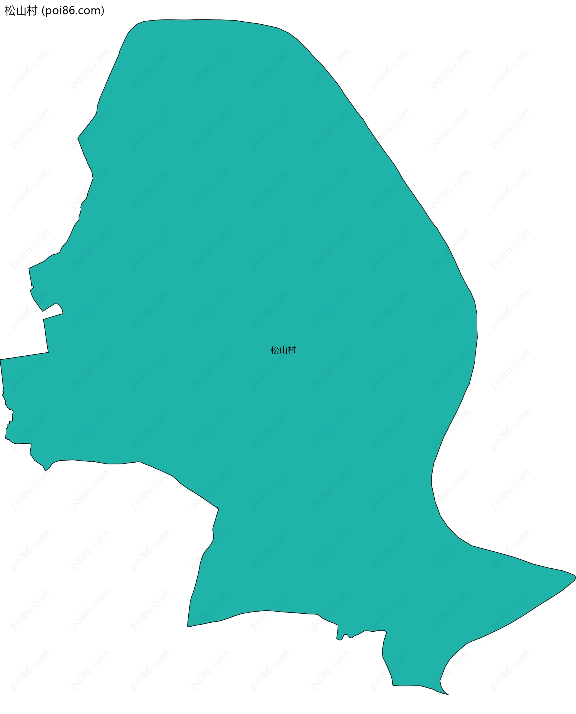 松山村边界地图