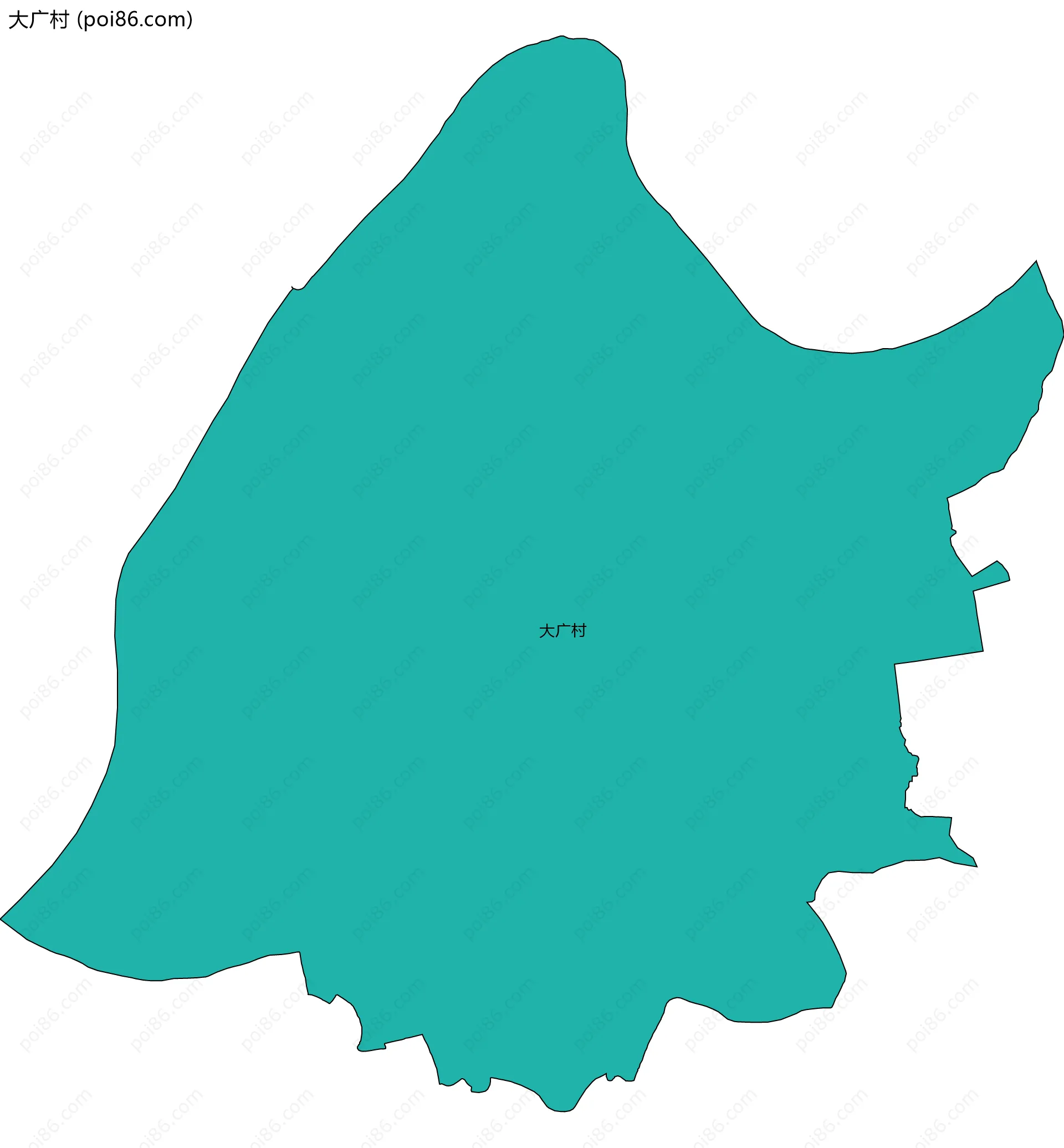 大广村边界地图