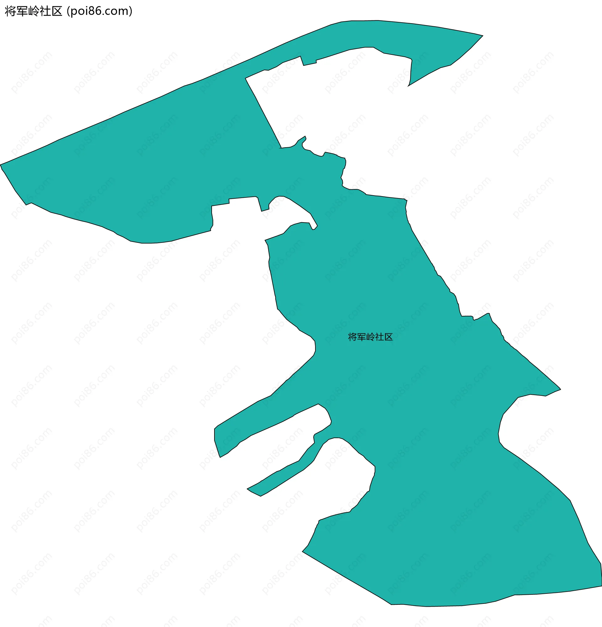 将军岭社区边界地图