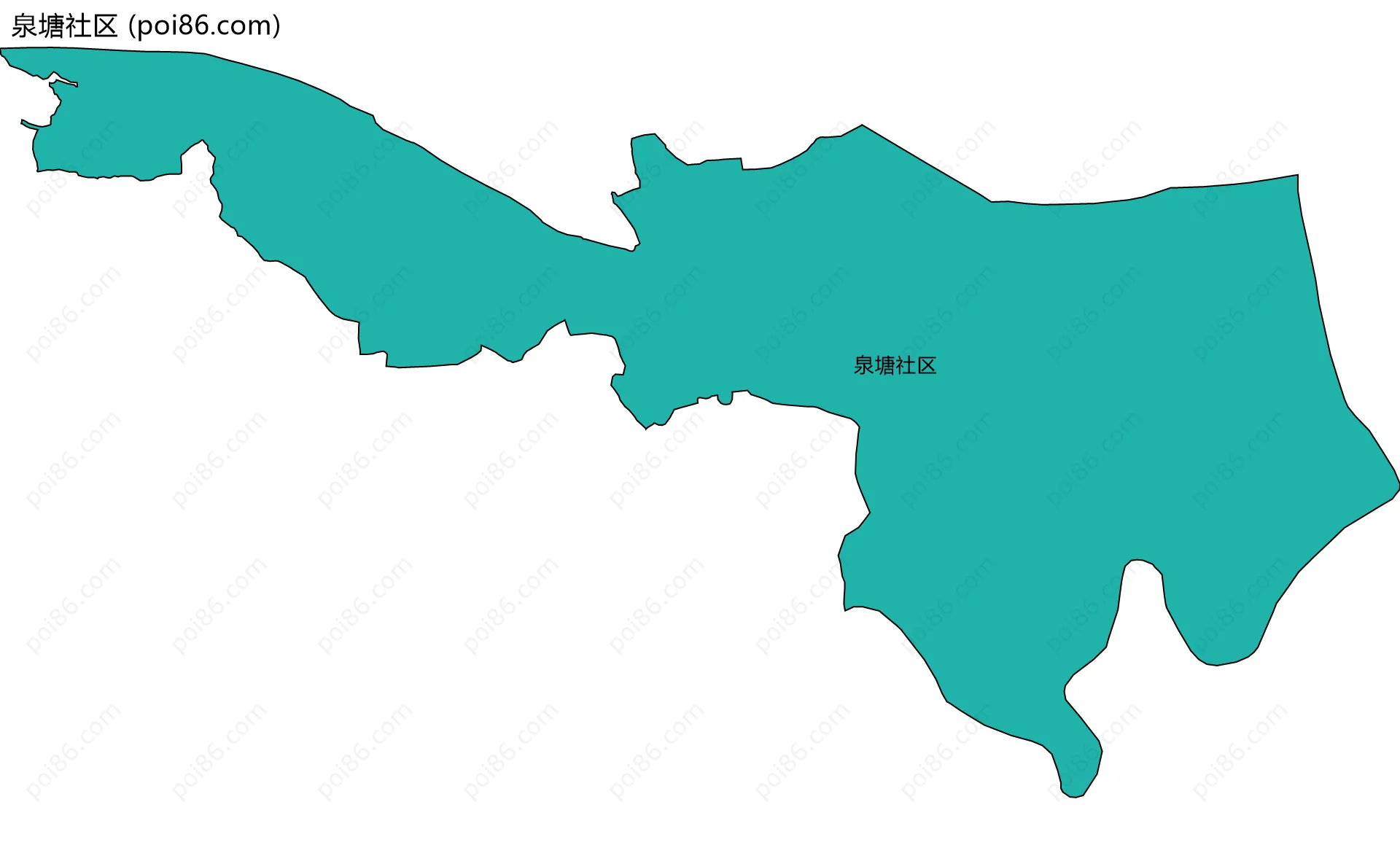 泉塘社区边界地图
