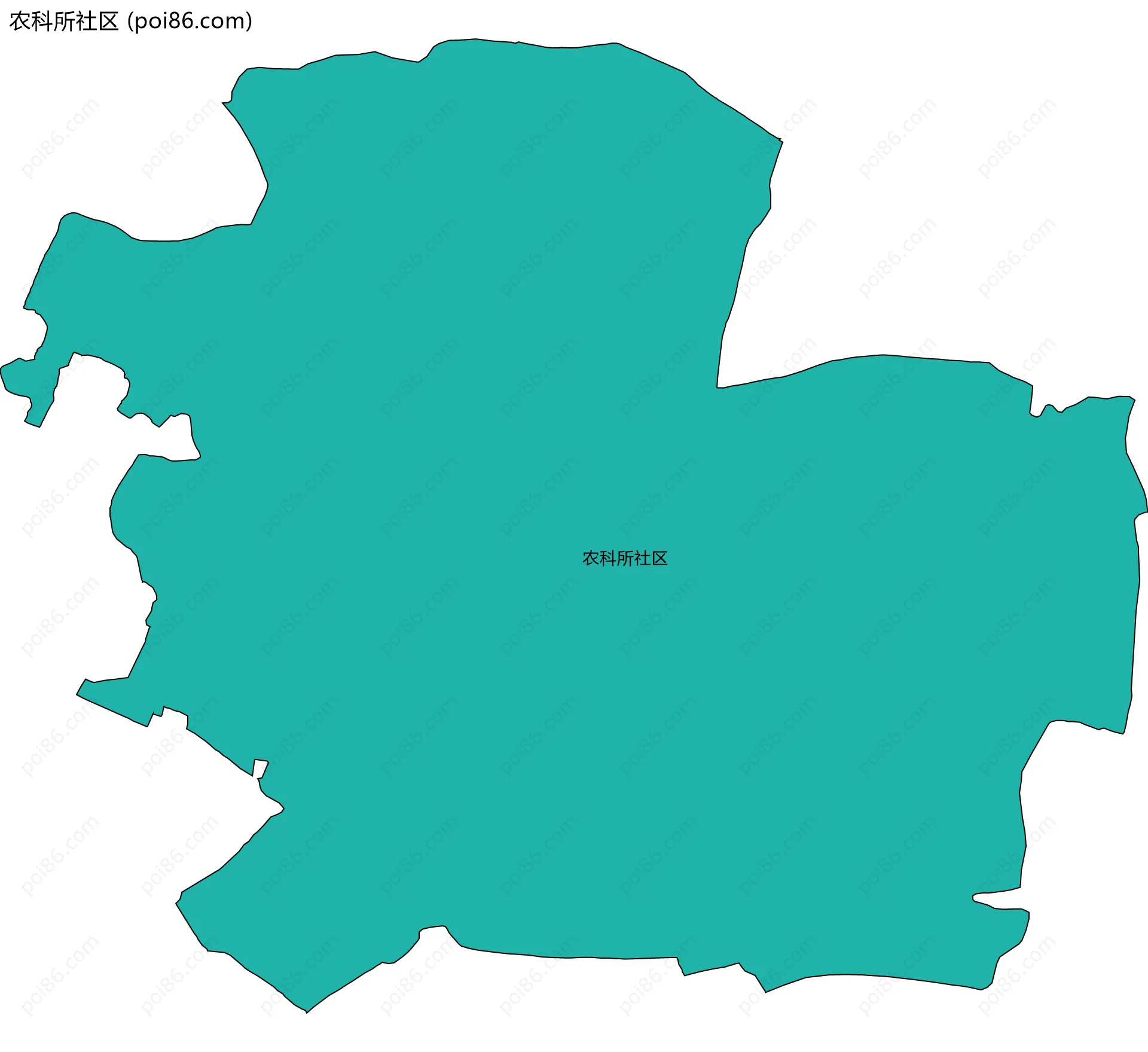 农科所社区边界地图