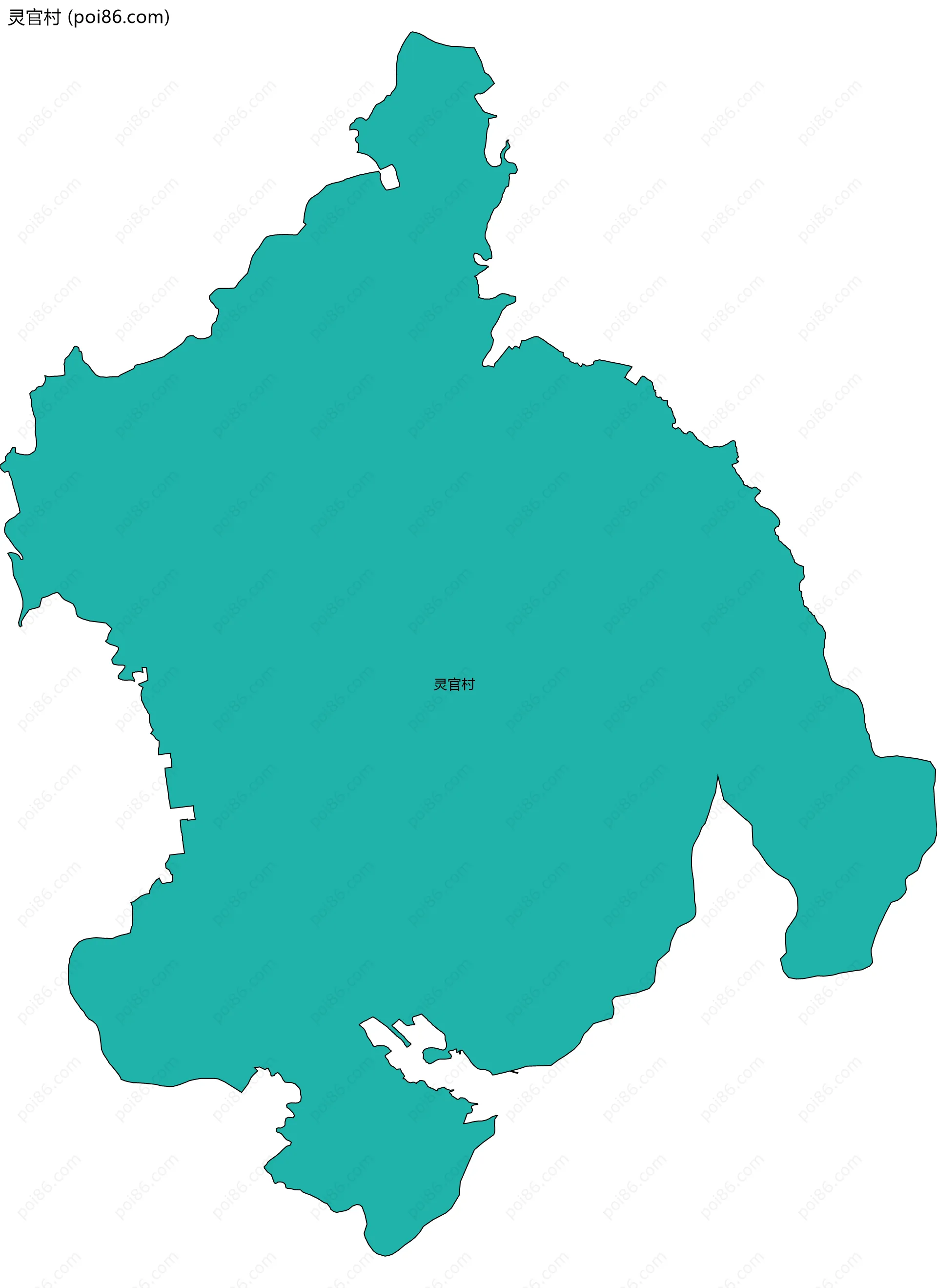 灵官村边界地图