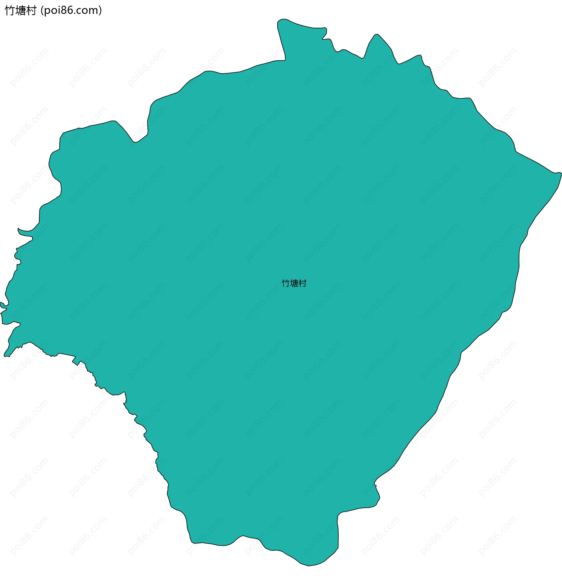 竹塘村边界地图