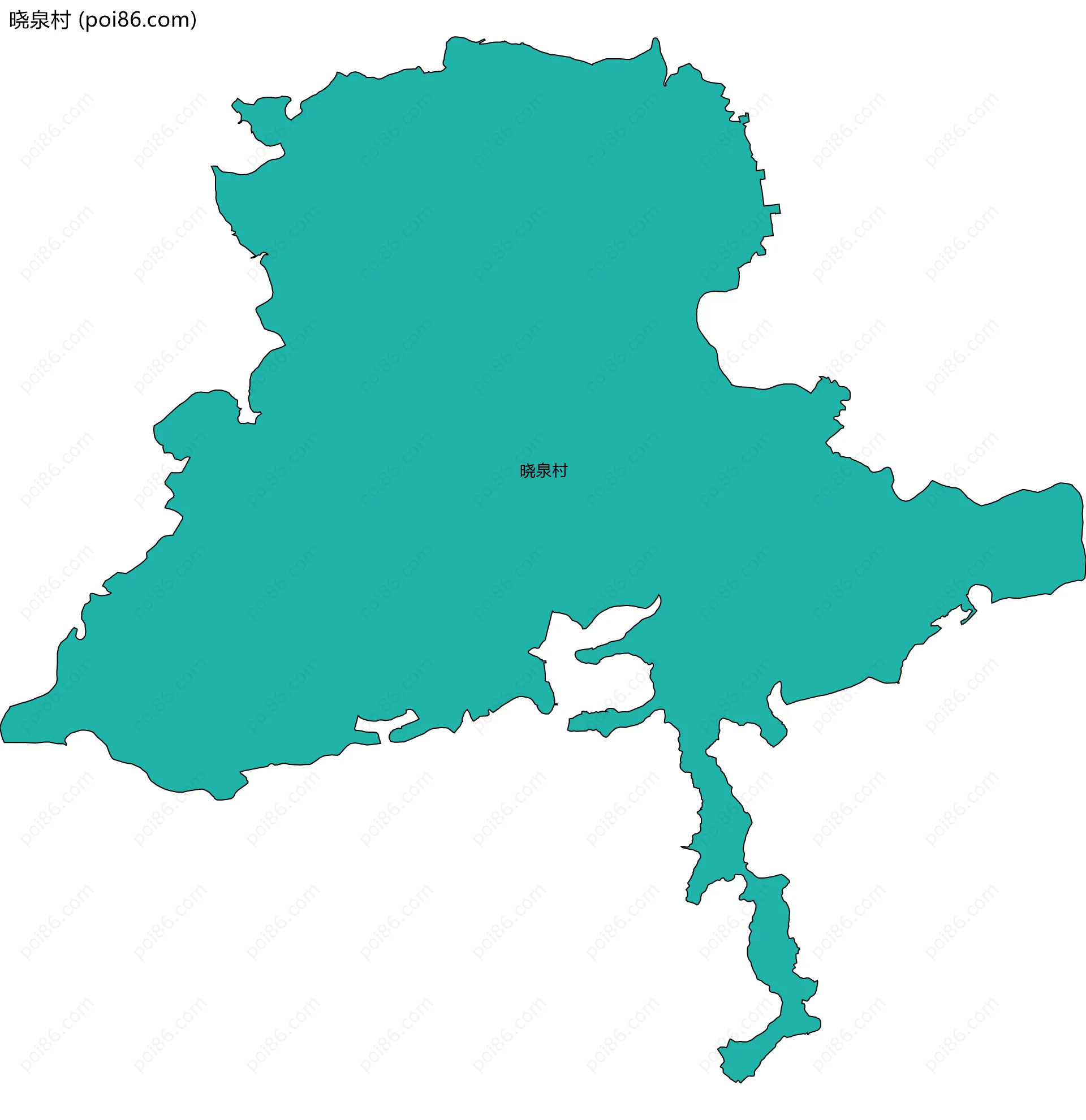 晓泉村边界地图