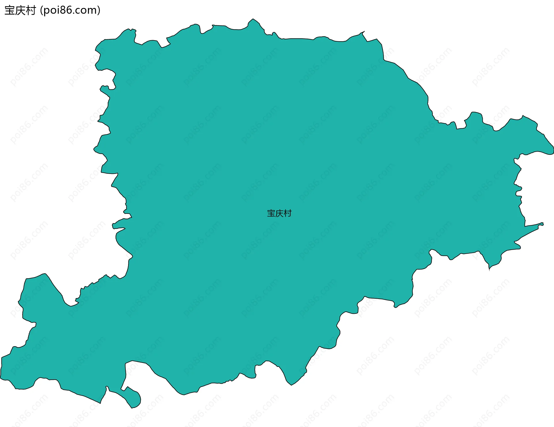 宝庆村边界地图