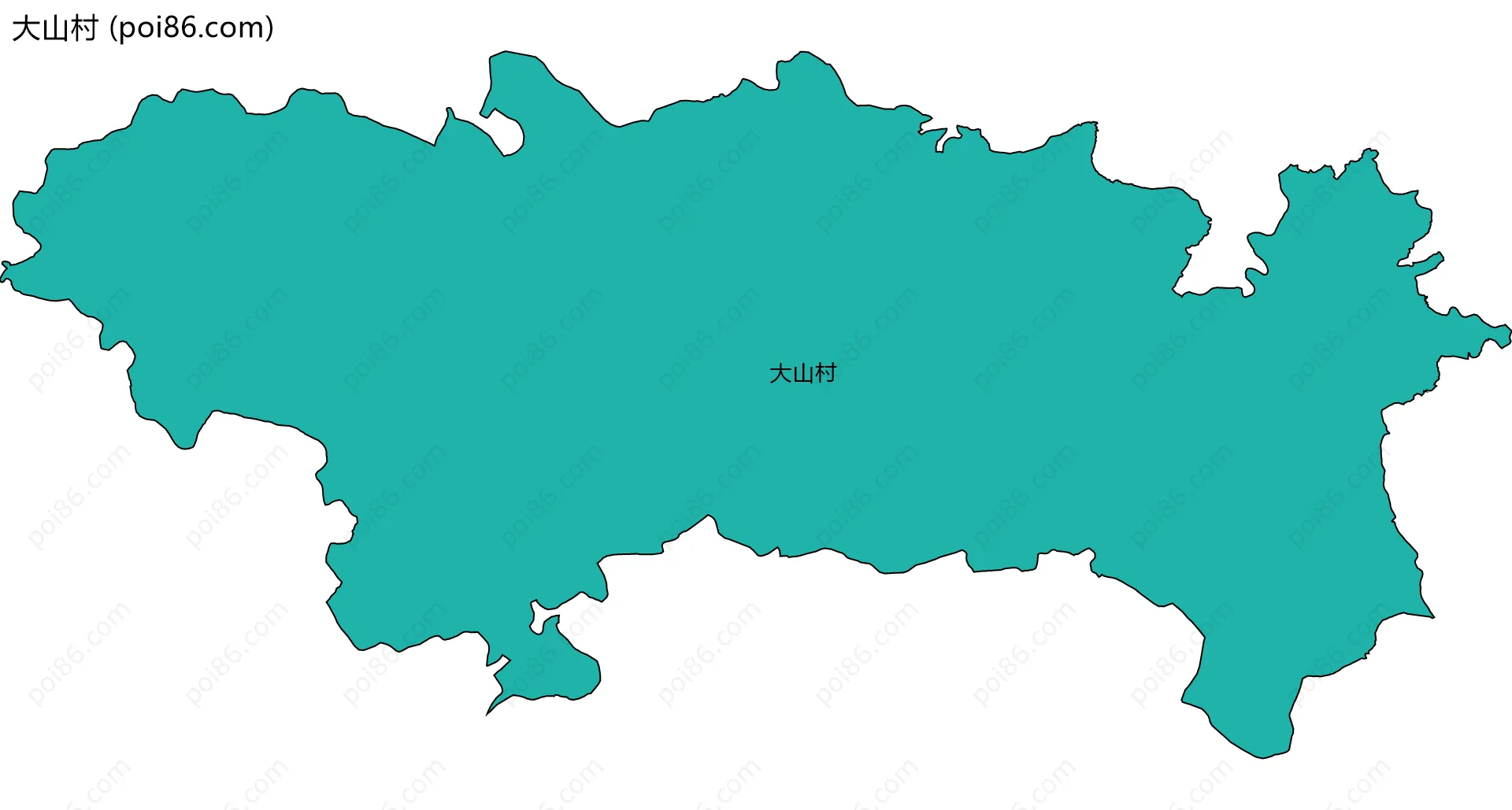 大山村边界地图