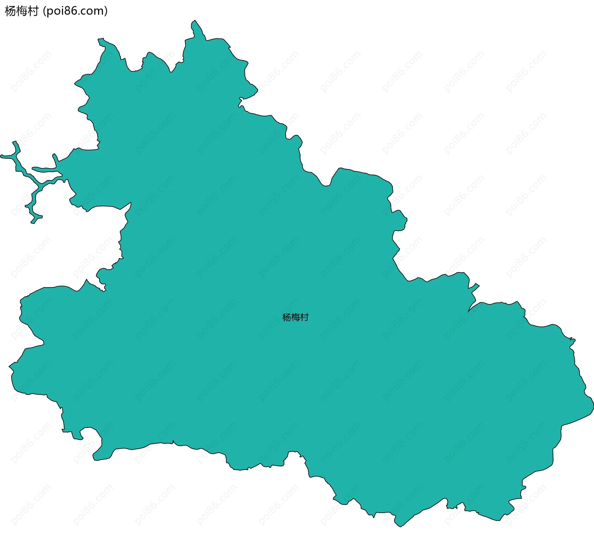 杨梅村边界地图
