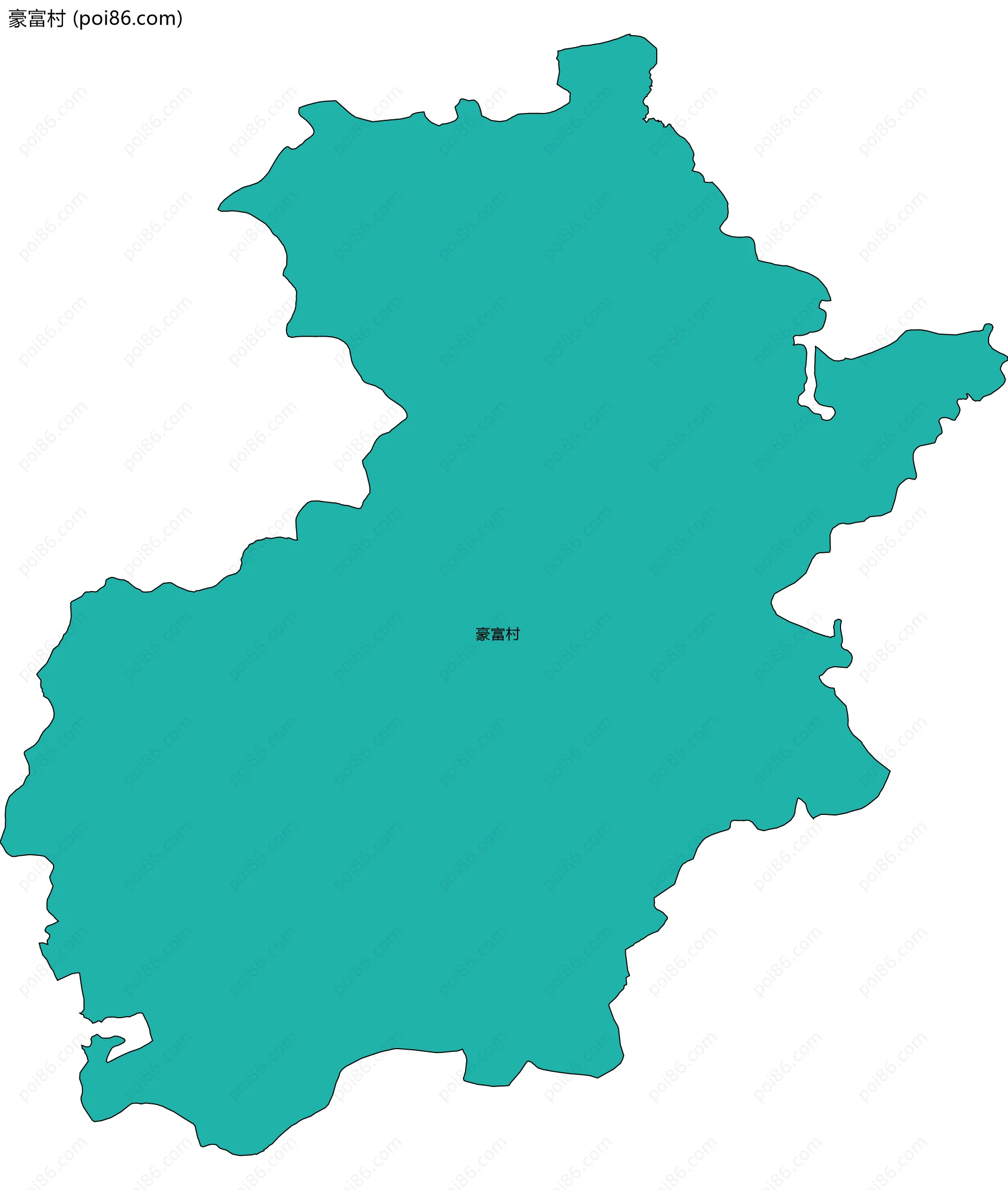 豪富村边界地图